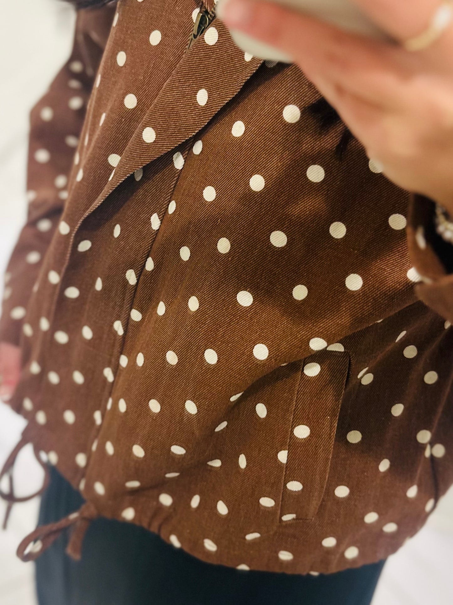 The Reese Brown Polka Dot Jacket