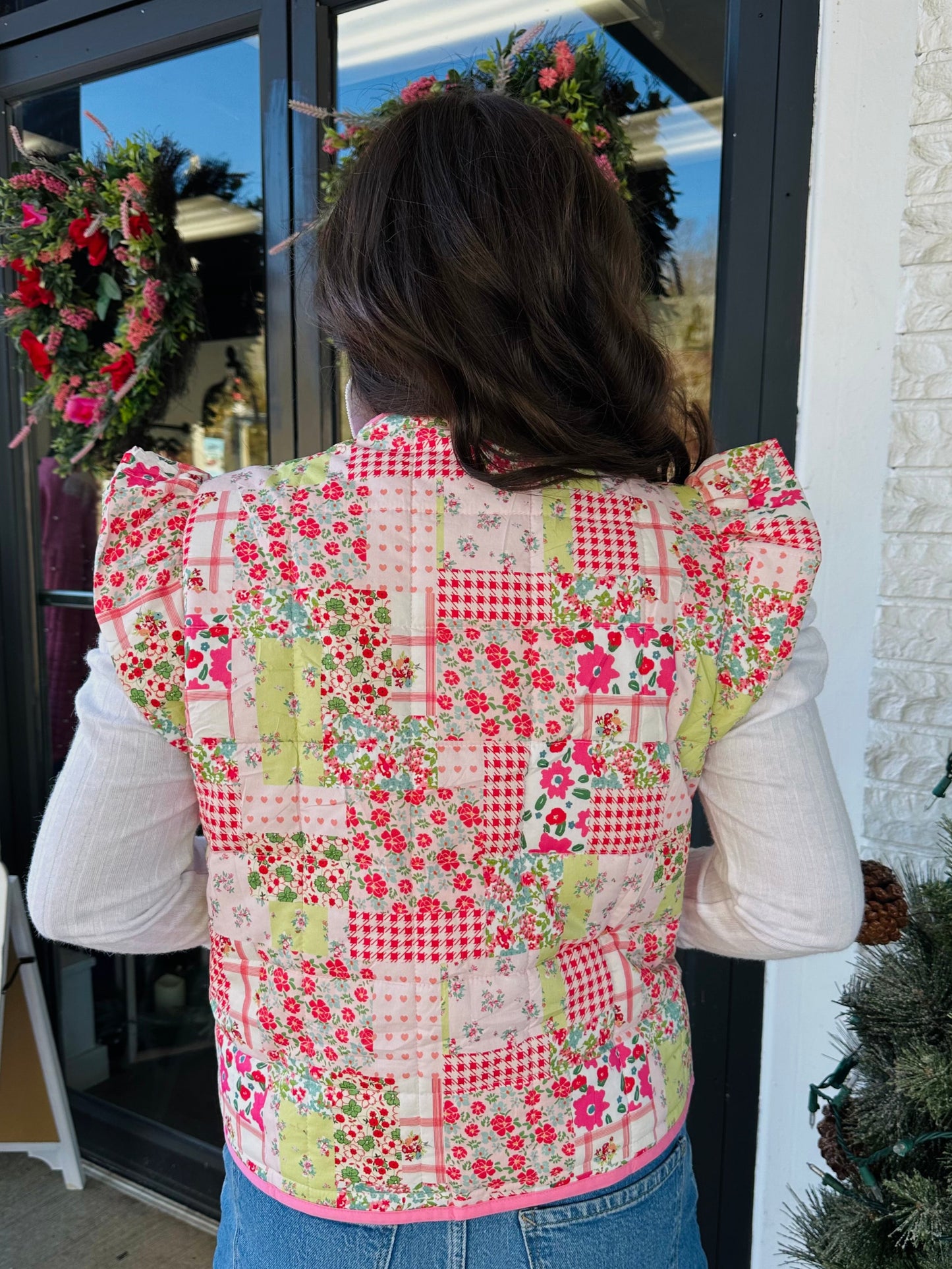 The Lily Pink Patchwork Quilted Vest