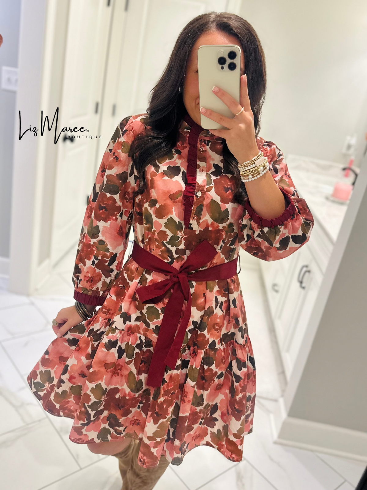The Kayla Pink Mix Floral Dress