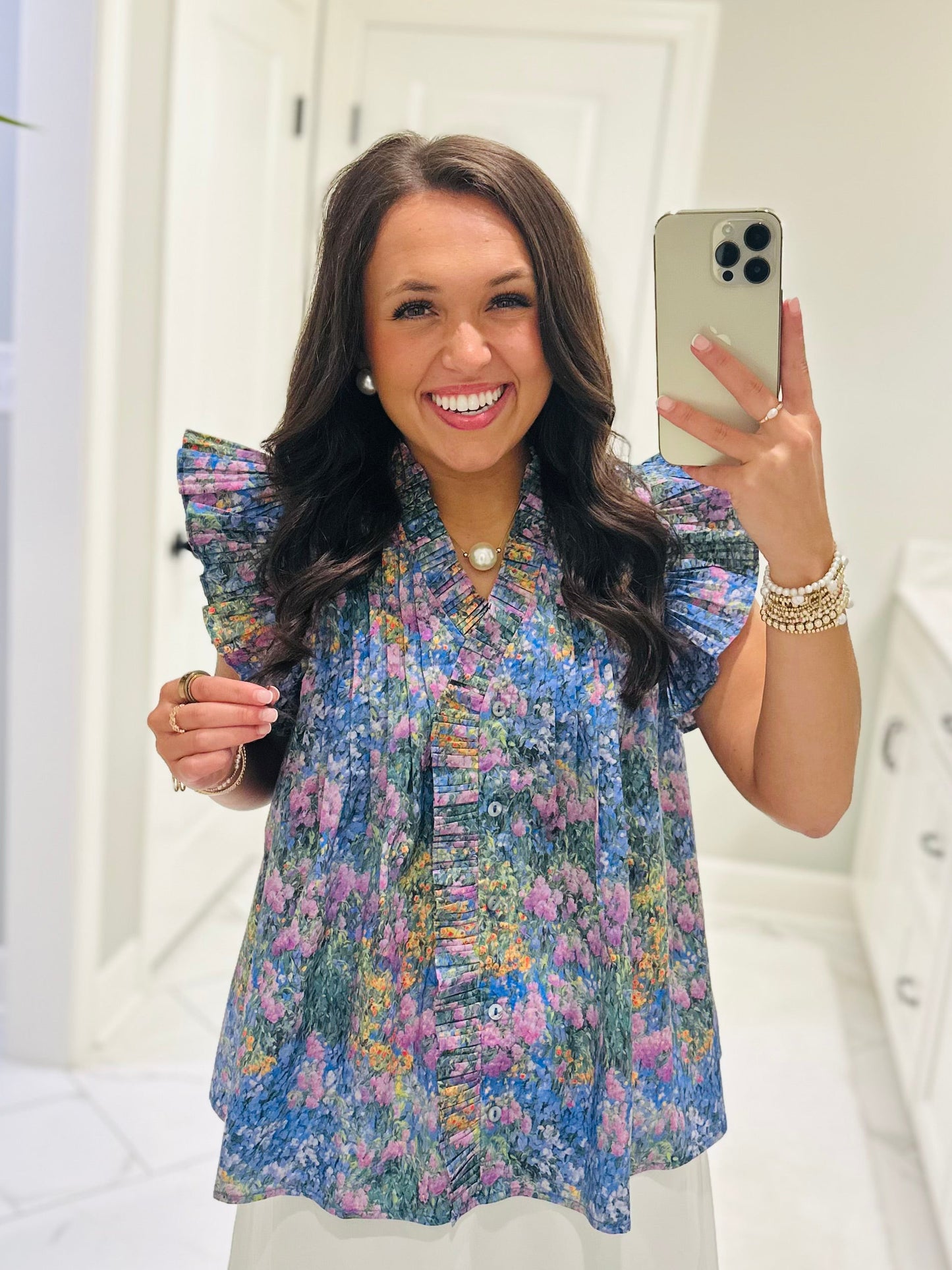 The Darcy Blue Floral Top
