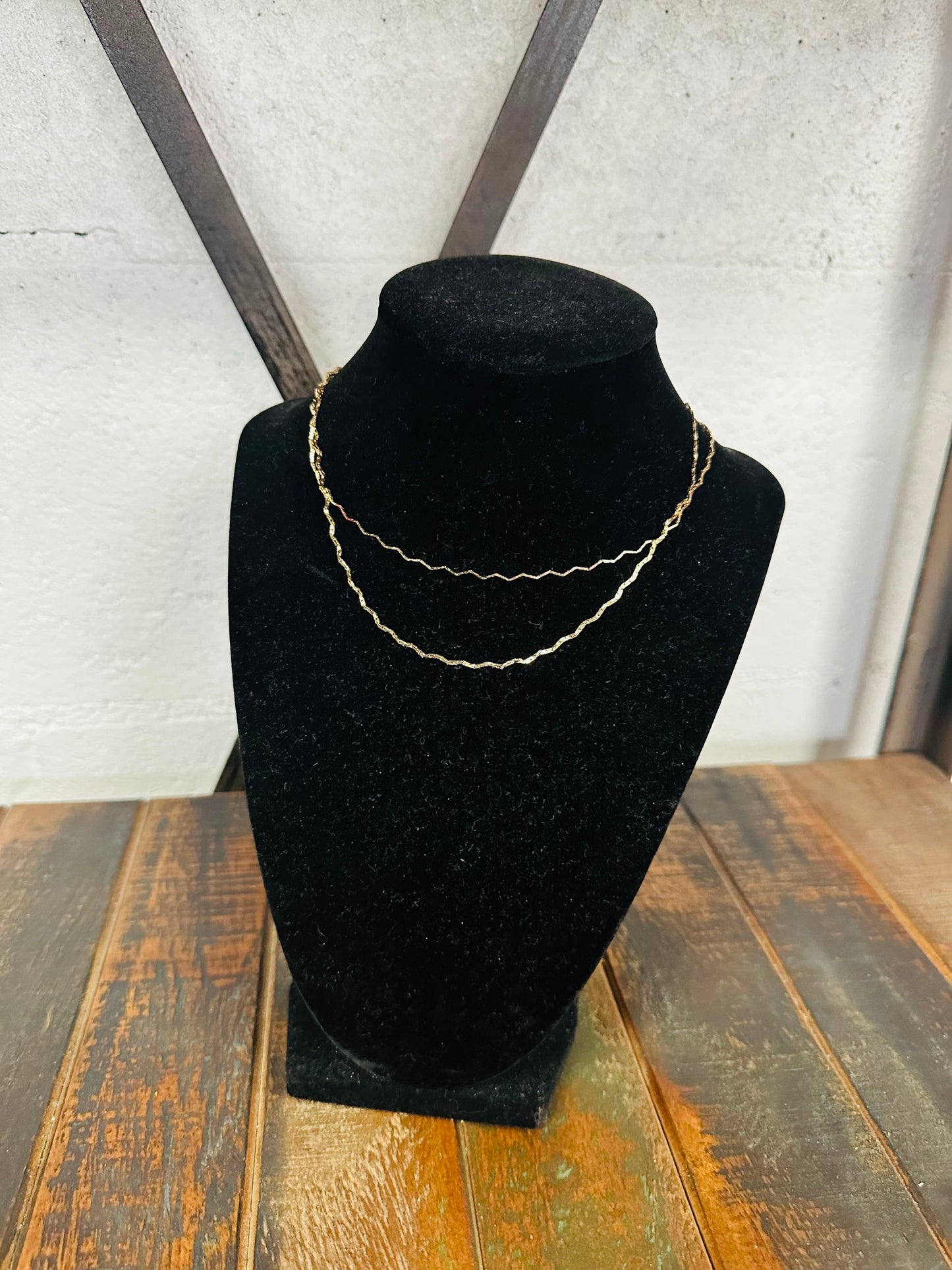 Gold Layered Delicate Chain Necklace