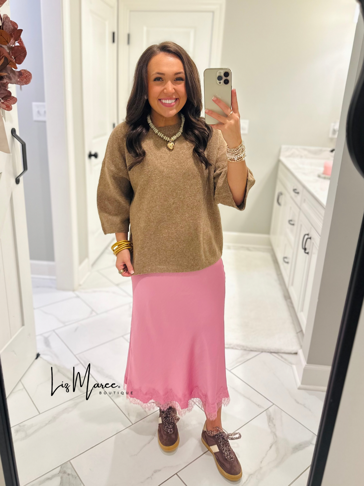 The Harlow Camel Sweater Top
