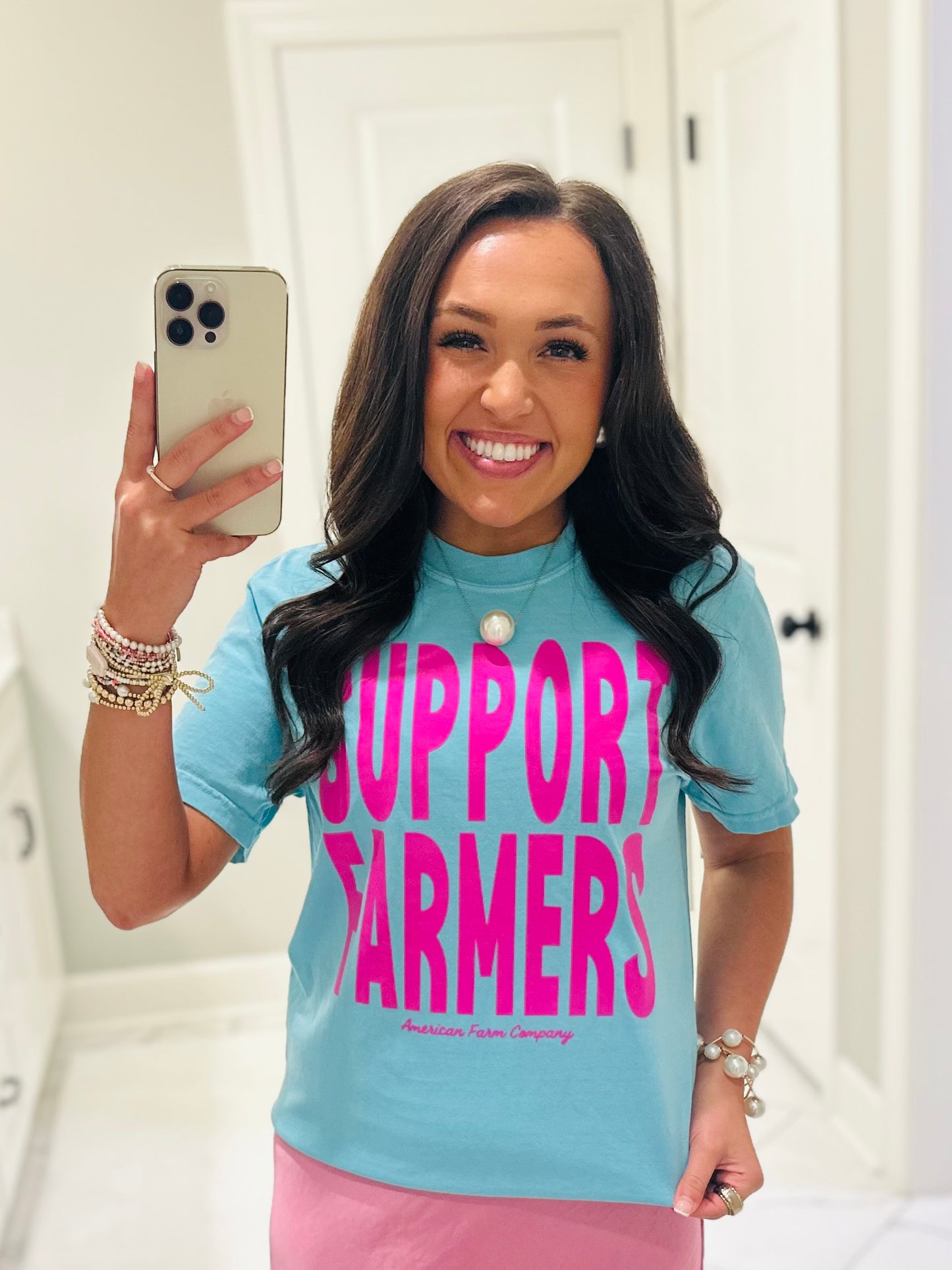 The Teal Support Farmers Graphic Tee