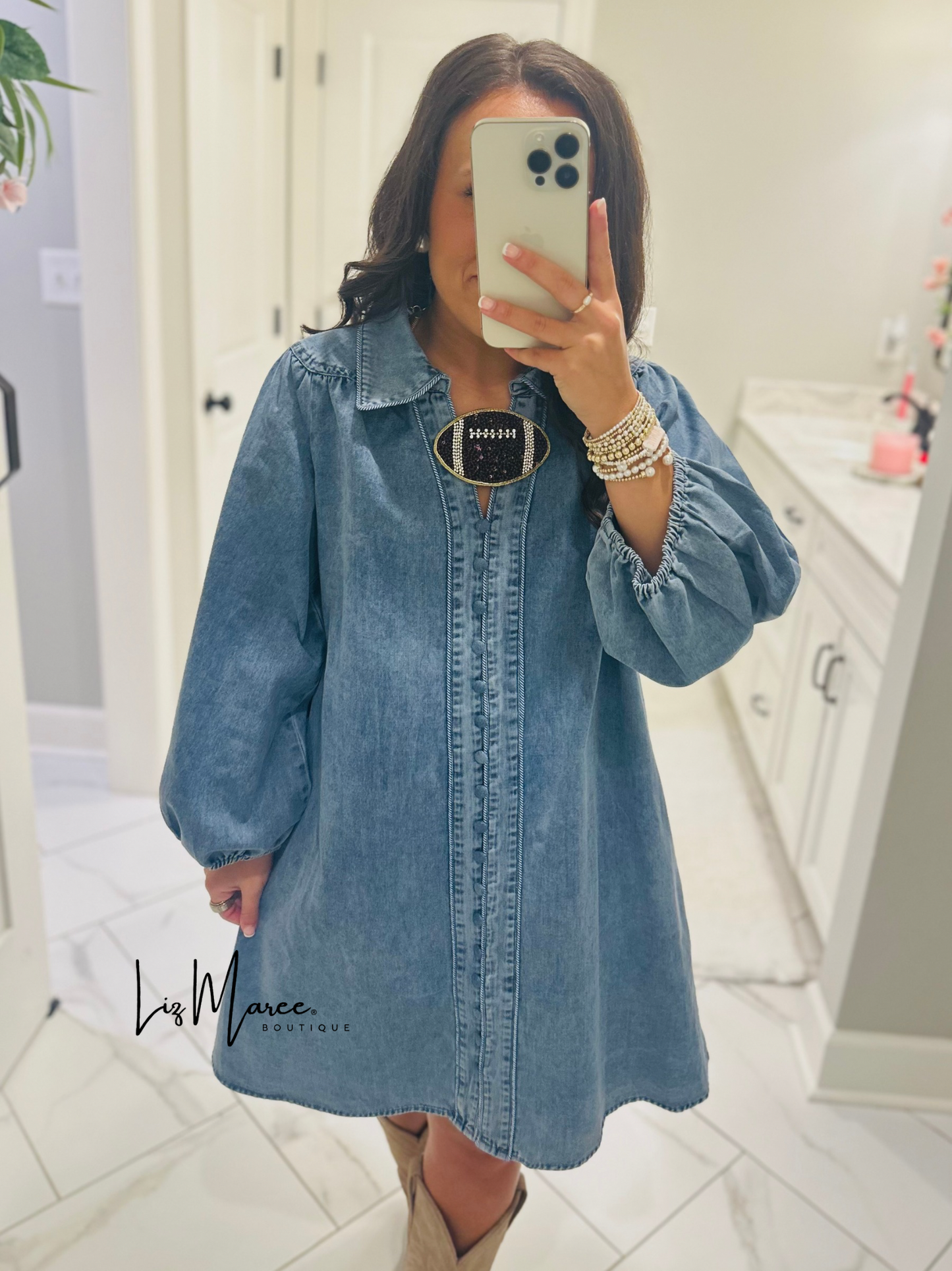 The Drew Button Down Denim Dress
