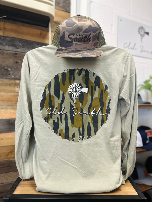Camo Logo Long Sleeve Tee