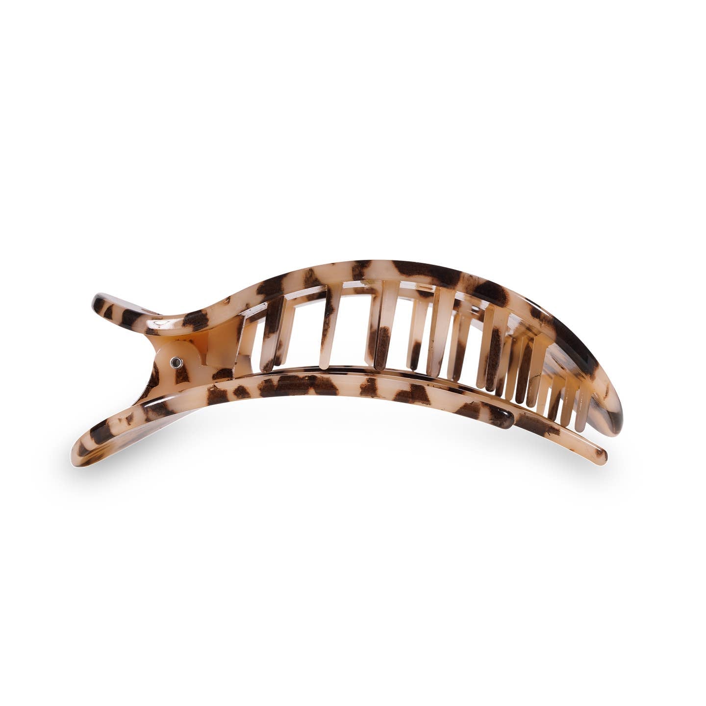 Blonde Tortoise Round Flat Hair Clip