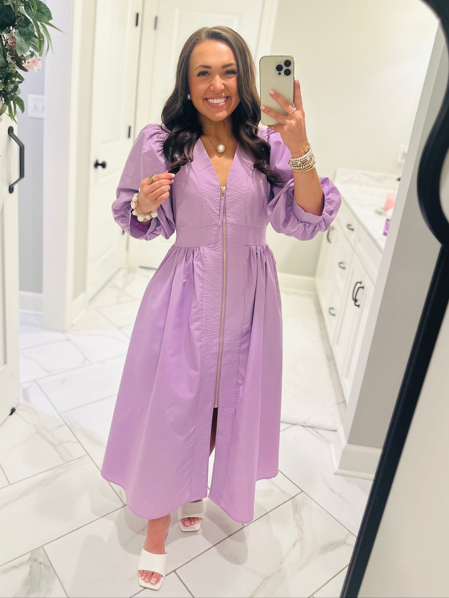 The Libby Lavender Midi Dress