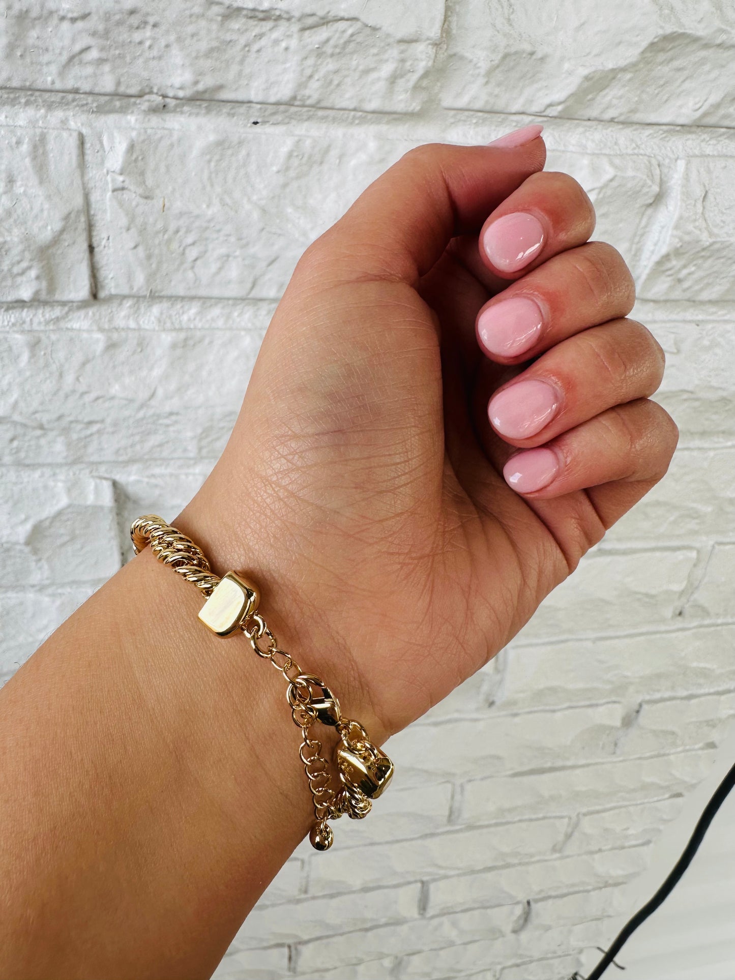 Gold Twist Chain Bracelet