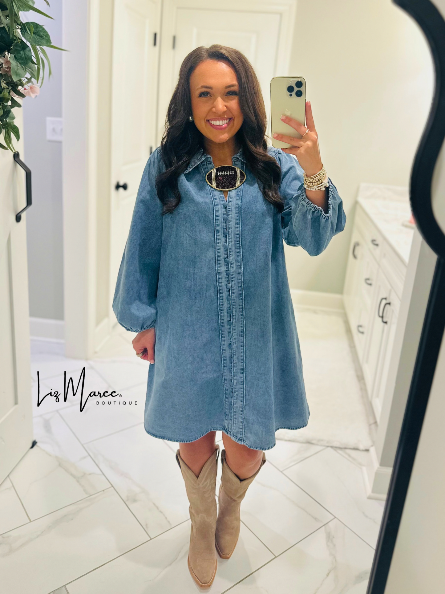 The Drew Button Down Denim Dress