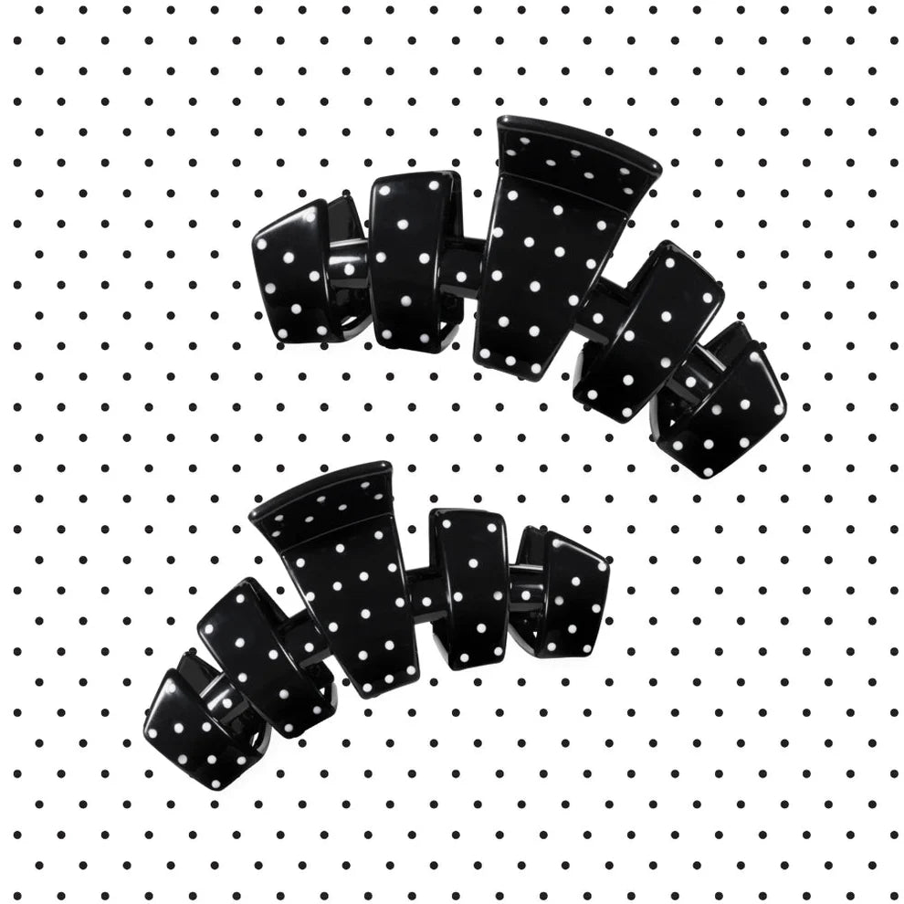 Classic Black Polka Dot Party Claw Clip