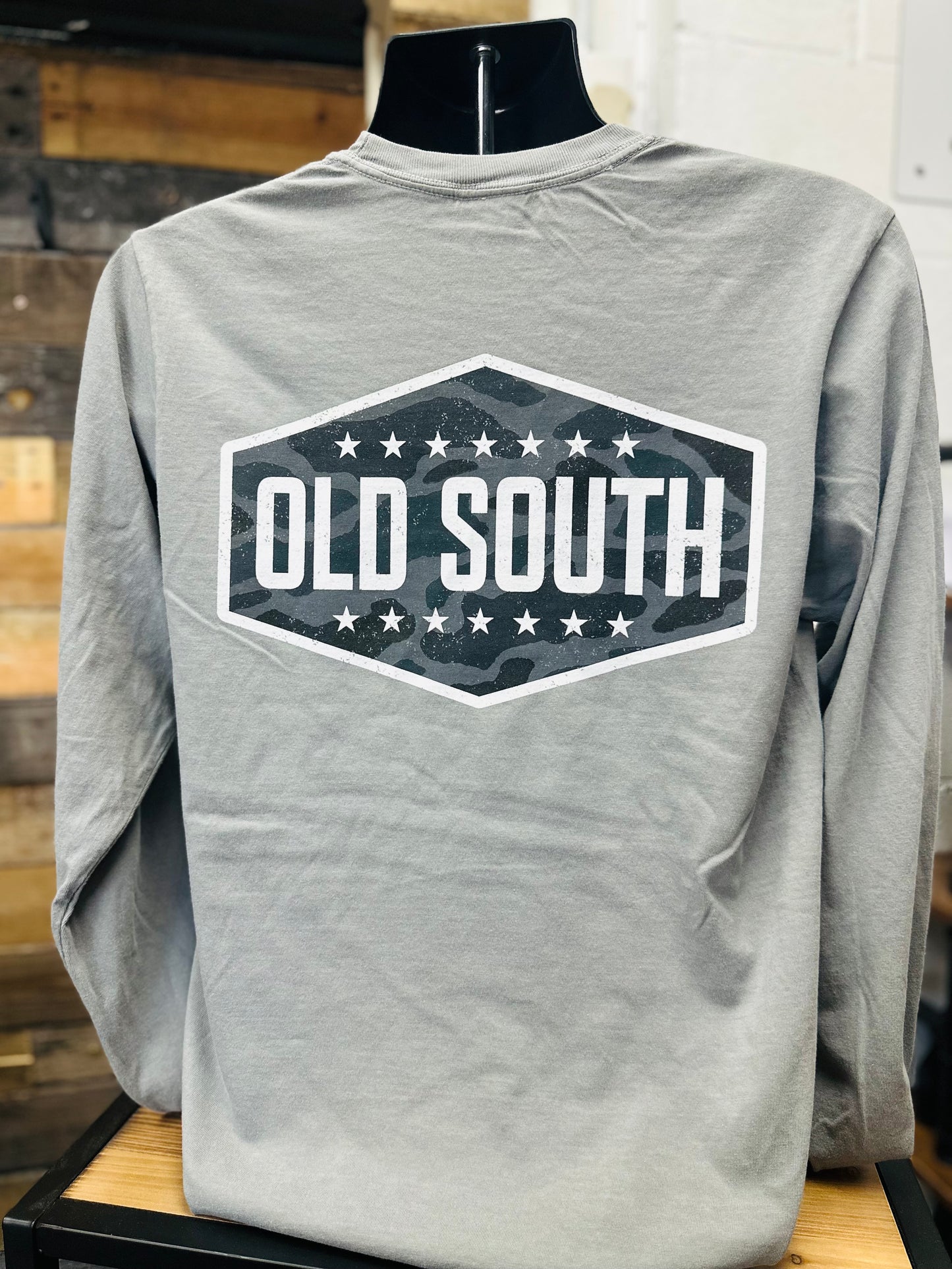 Blackout Camo Logo Long Sleeve Tee