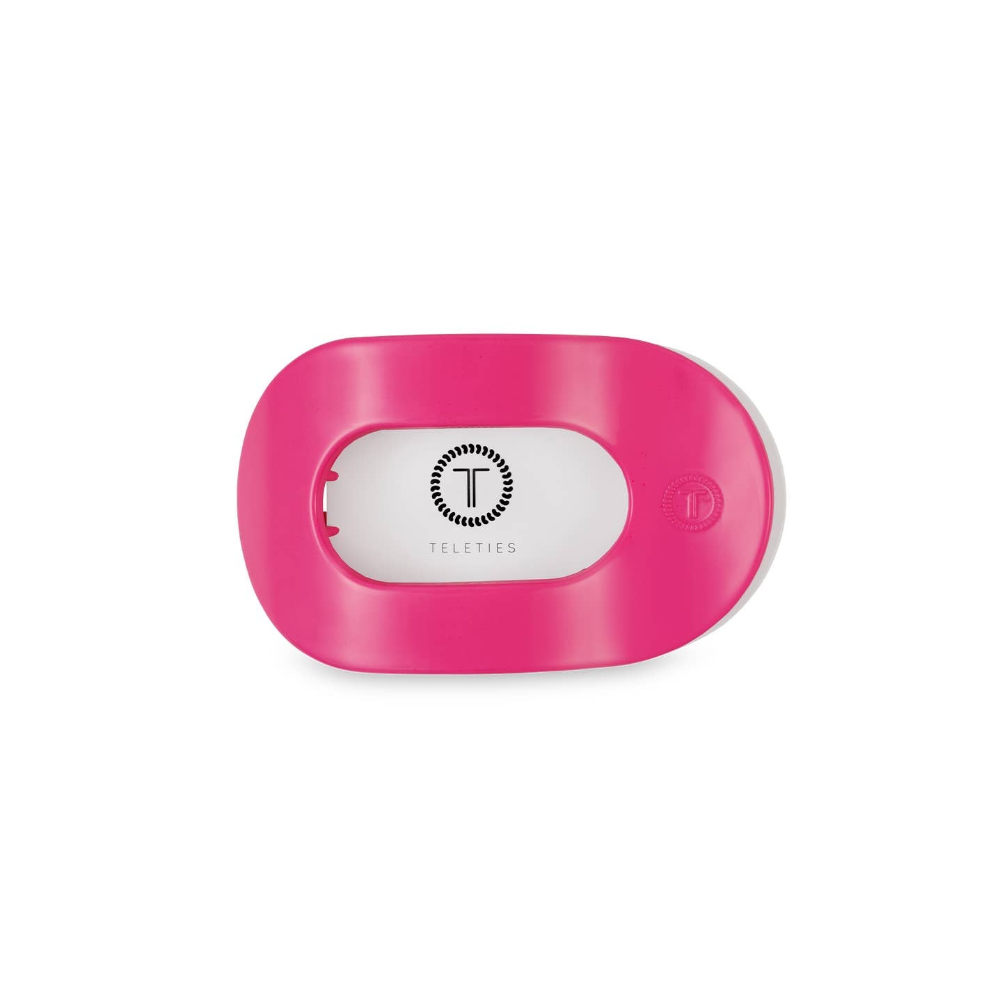 Tropical Punch Hot Pink Round Flat Hair Clip