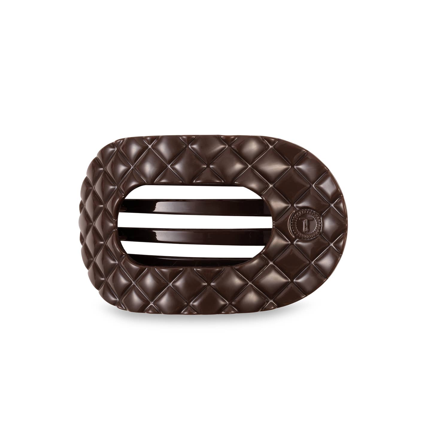 Truly Taupe Quilted Round Flat Hair Clip