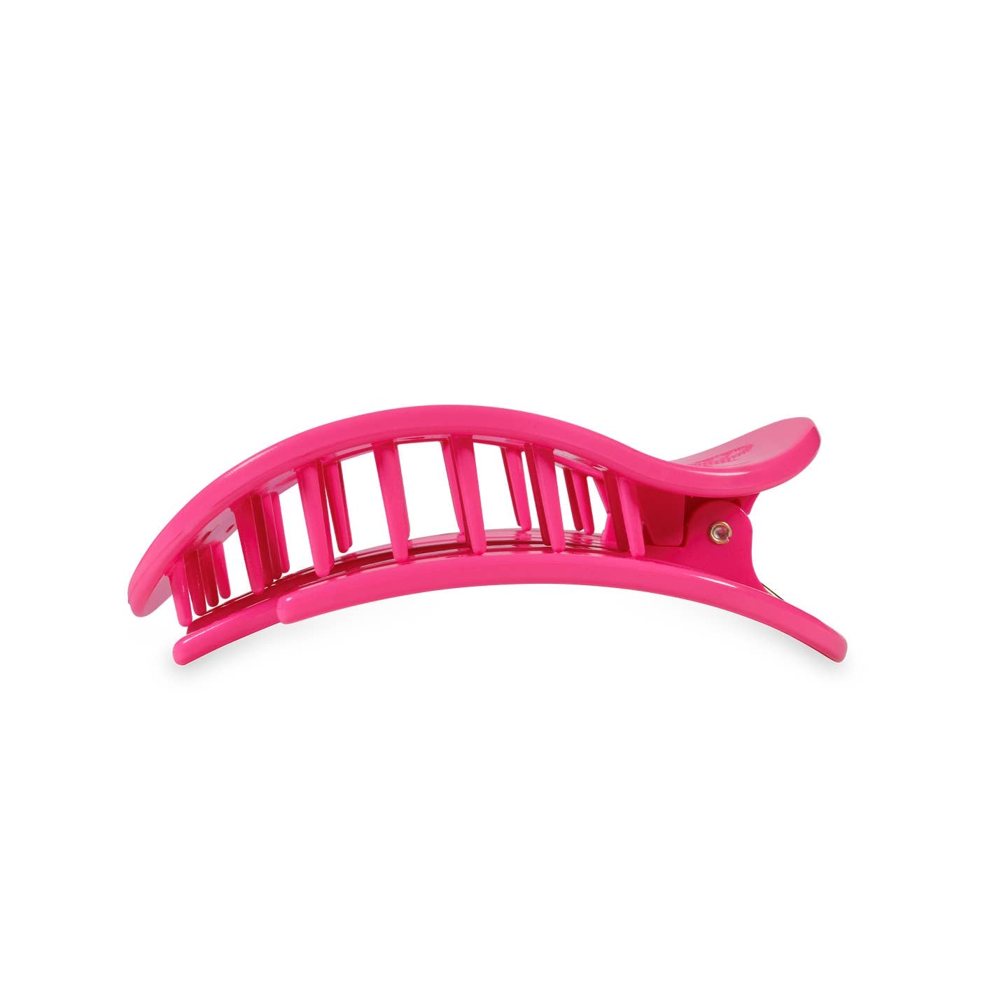 Tropical Punch Hot Pink Round Flat Hair Clip
