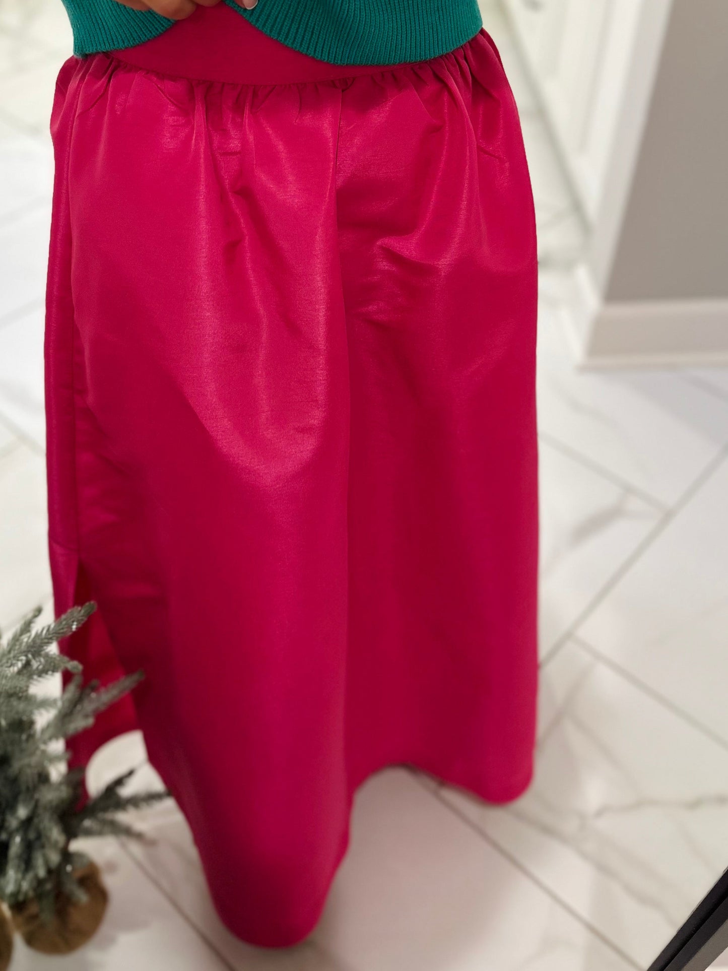 The Caryn Fuchsia Pink Maxi Skirt