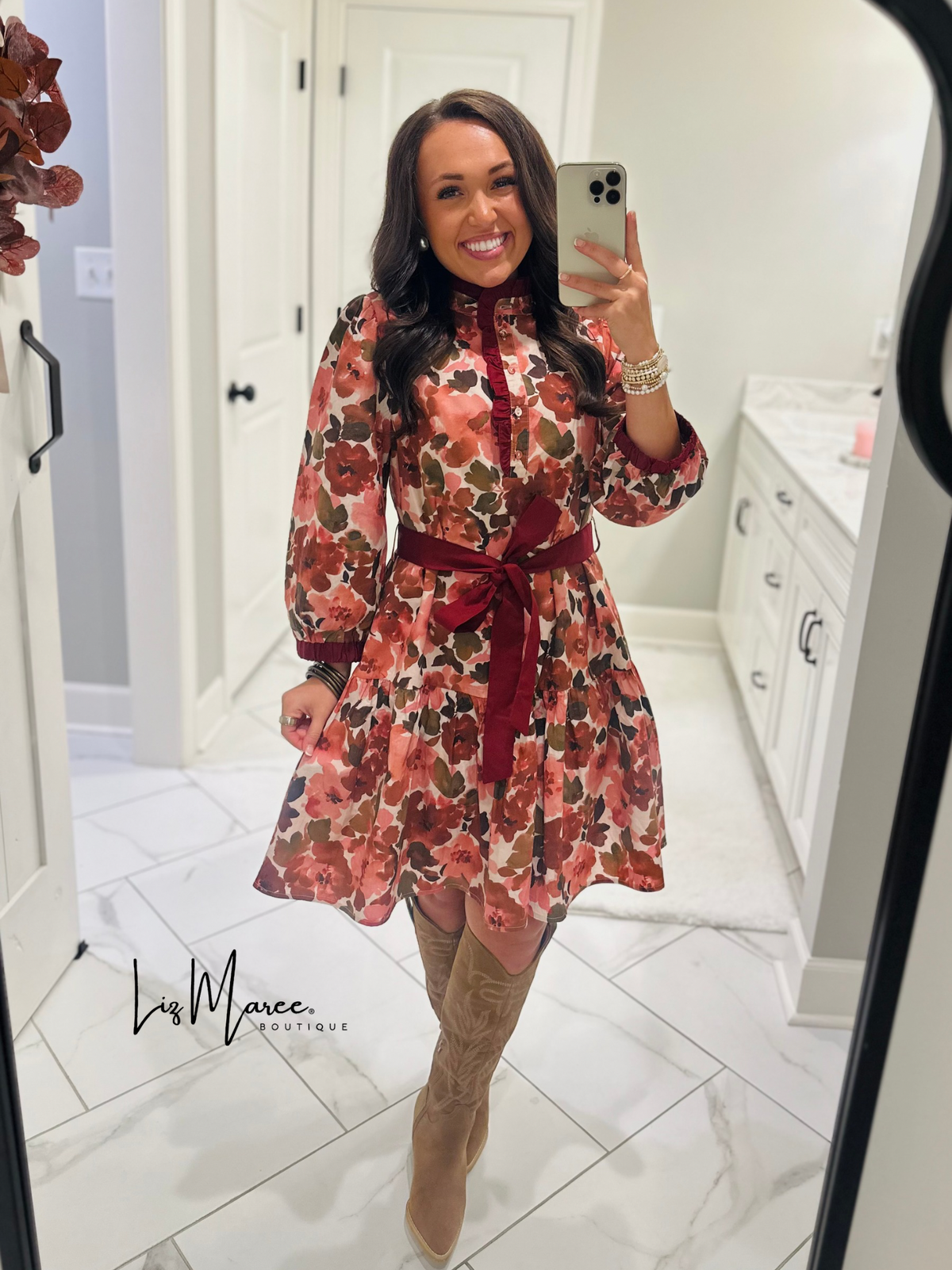 The Kayla Pink Mix Floral Dress