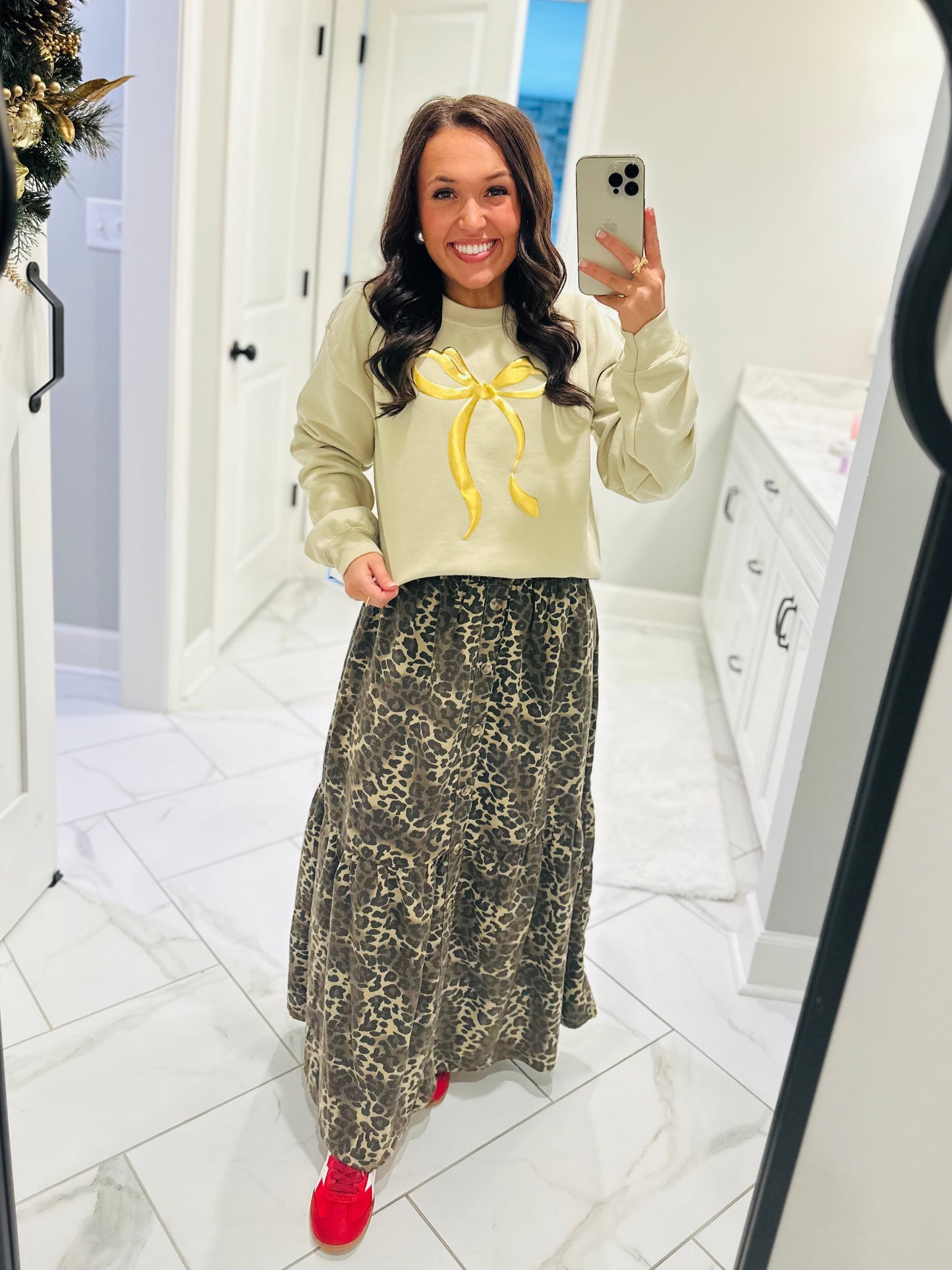 The Gold Girly Bow Sweatshirt