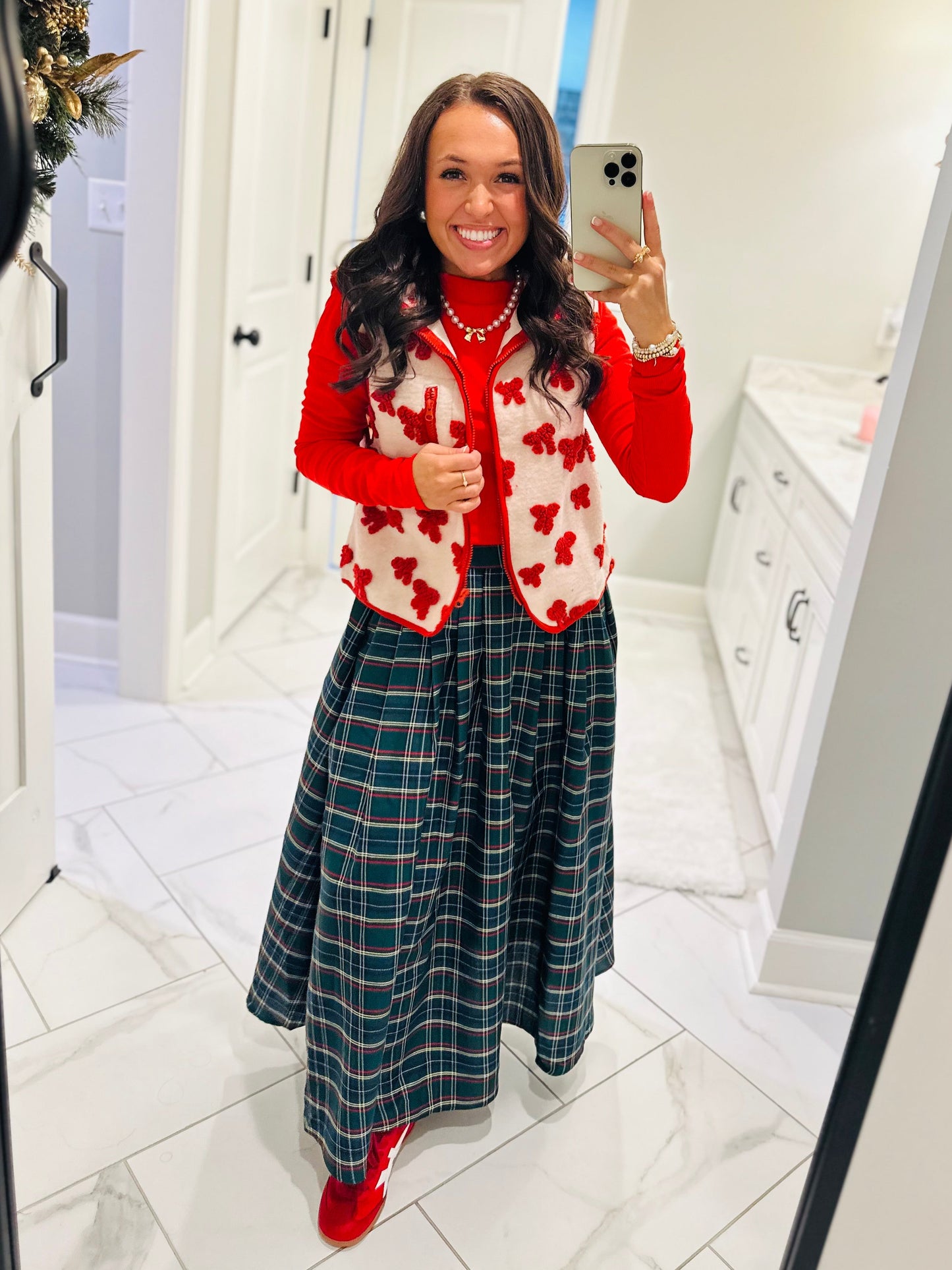 The Neva Red Puff Sleeve Top