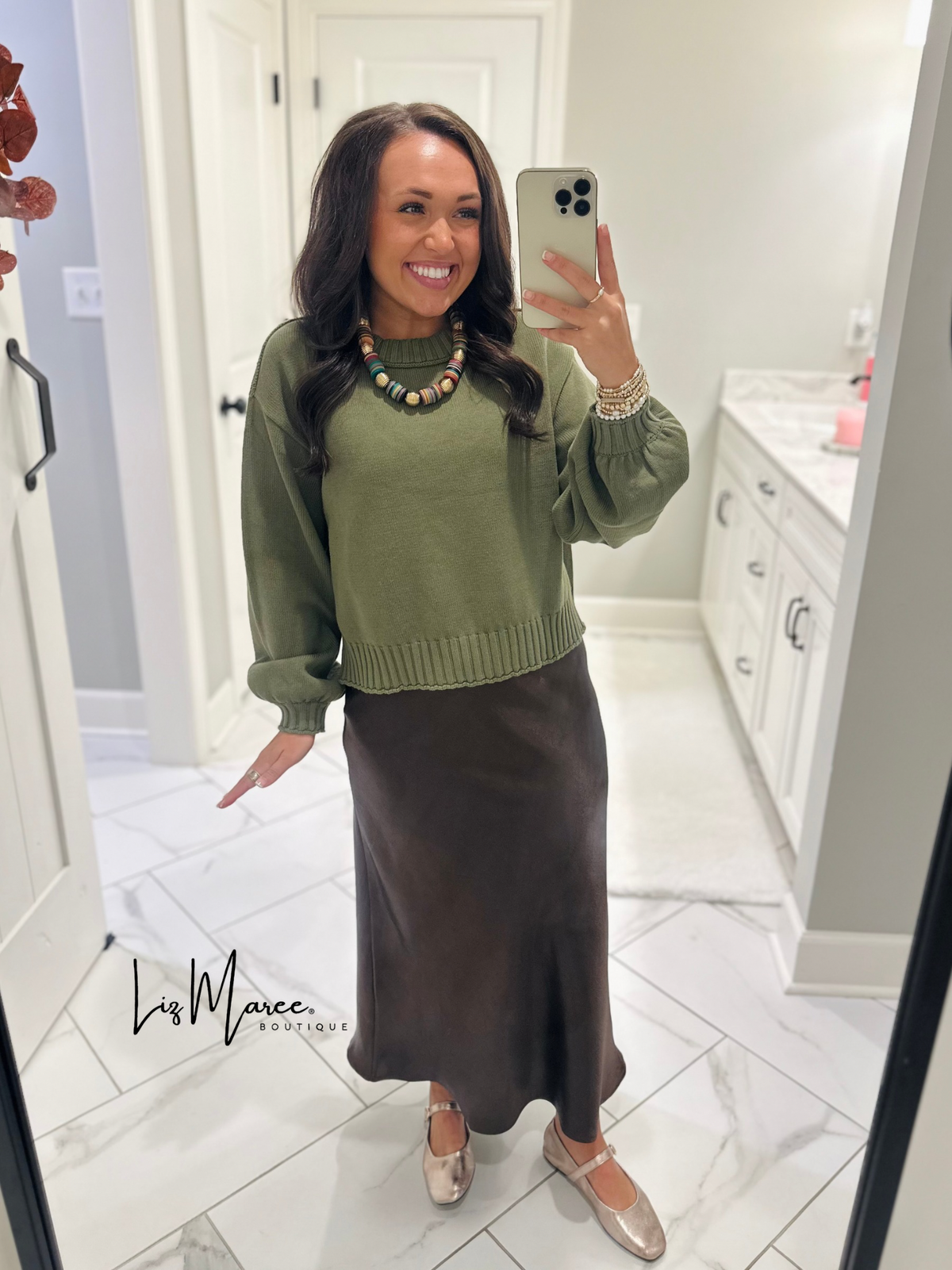 The Lydia Olive Green Sweater