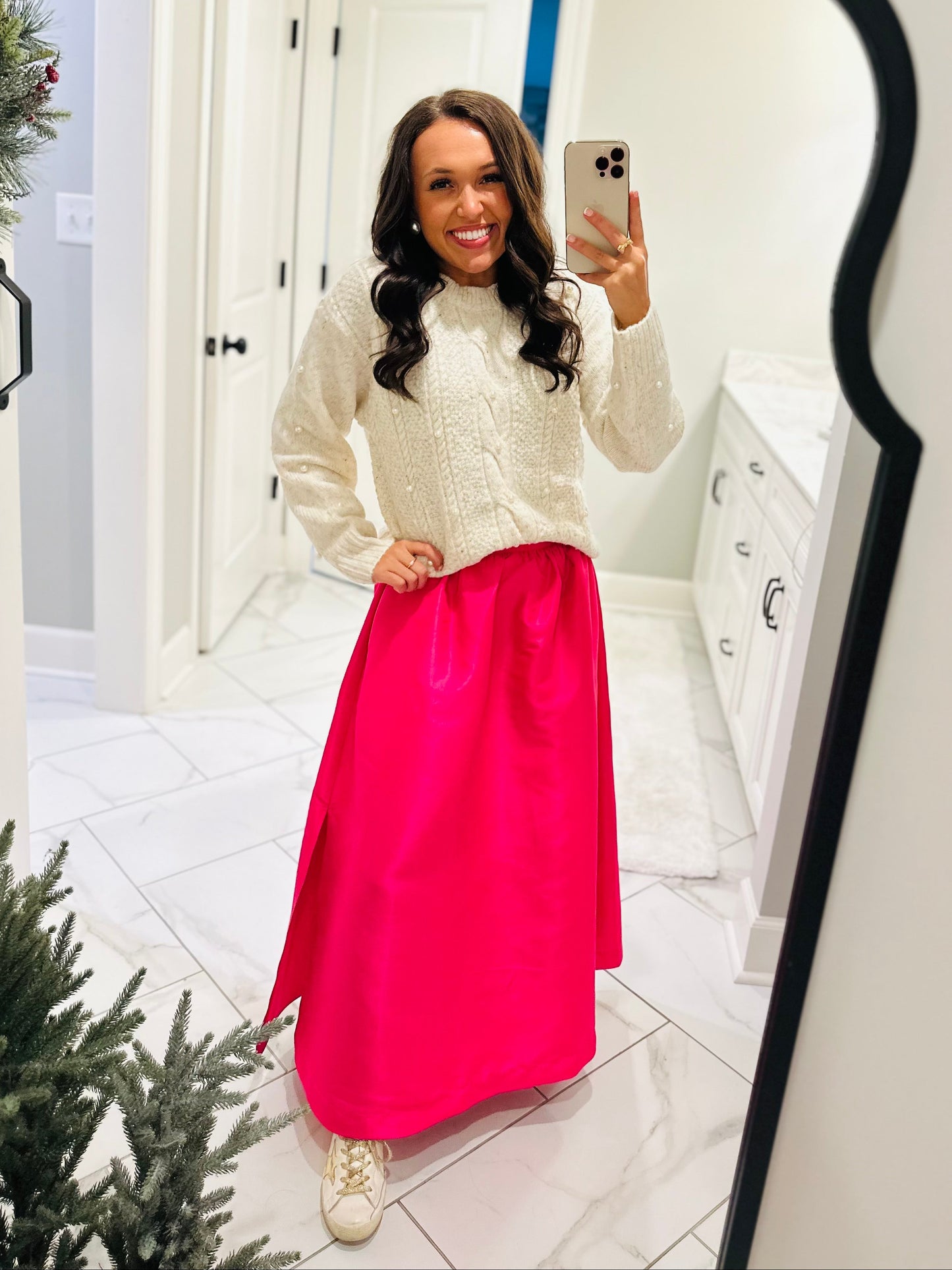 The Wynter Oatmeal Pearl Sweater