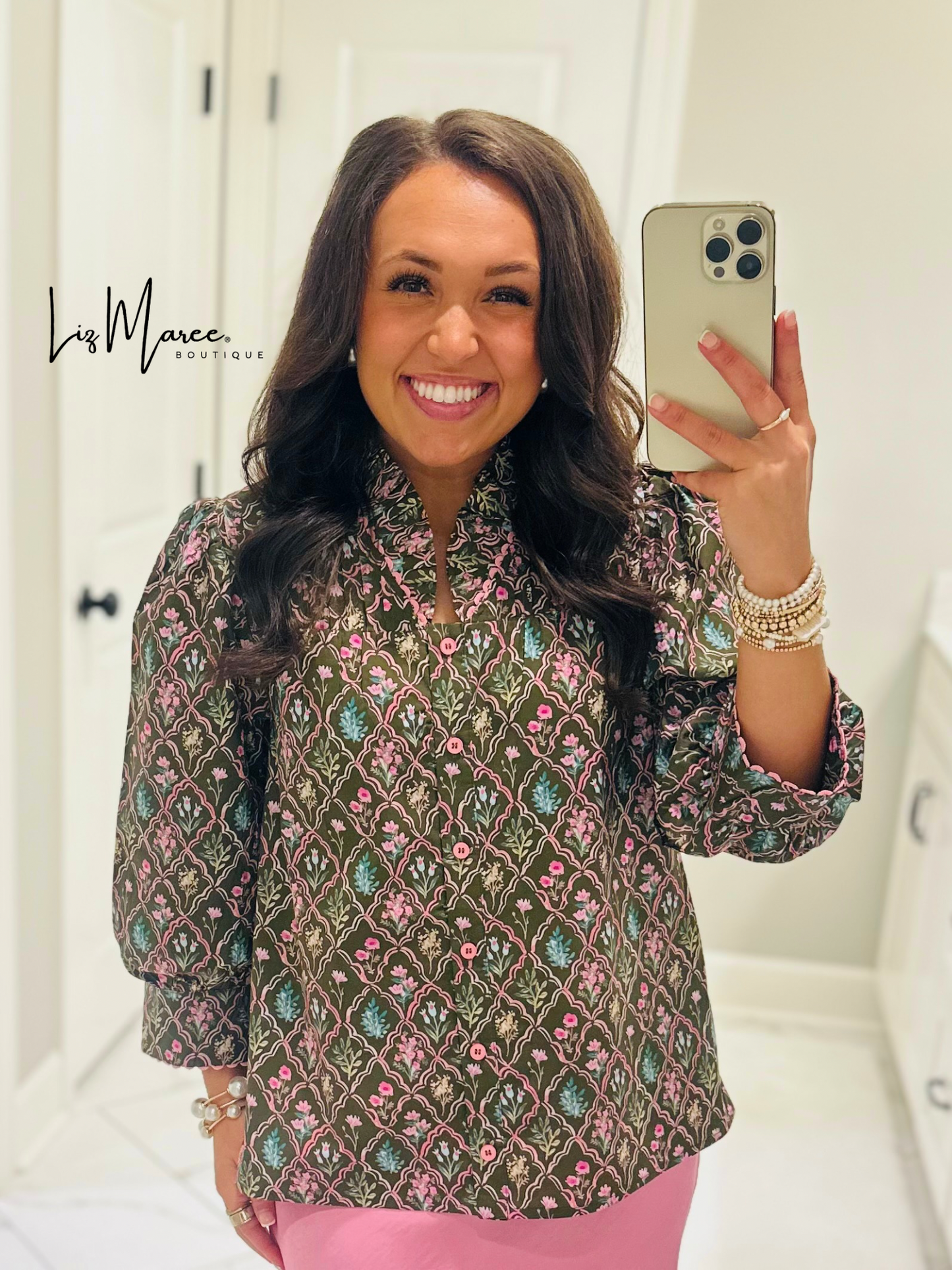 The Lilah Brown Floral Top