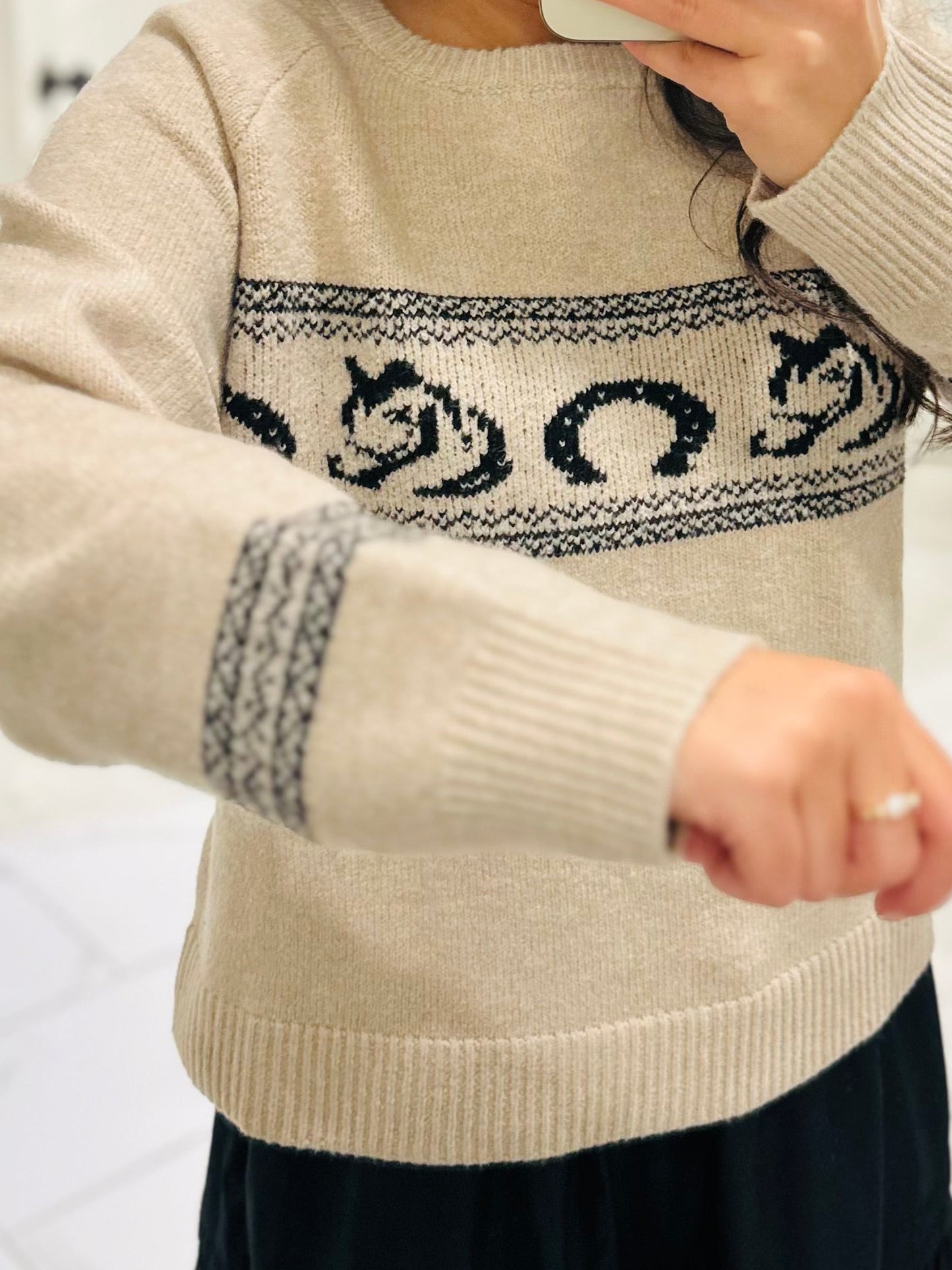 The Cream + Black Horse Sweater