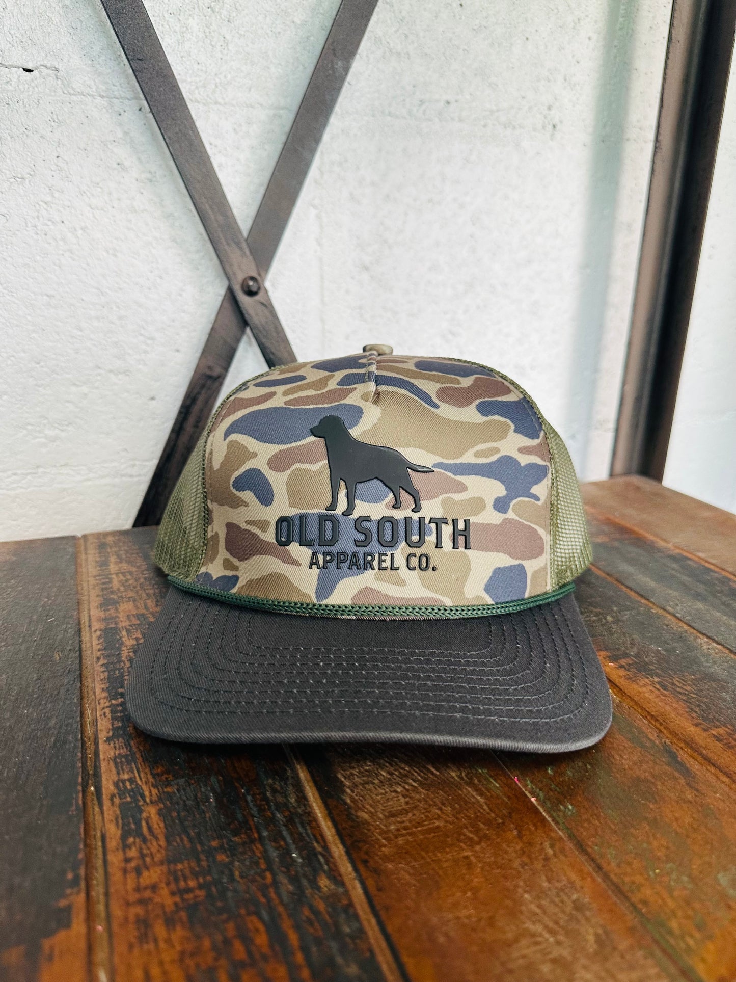 Dog Outline Thicket Camo Trucker Hat