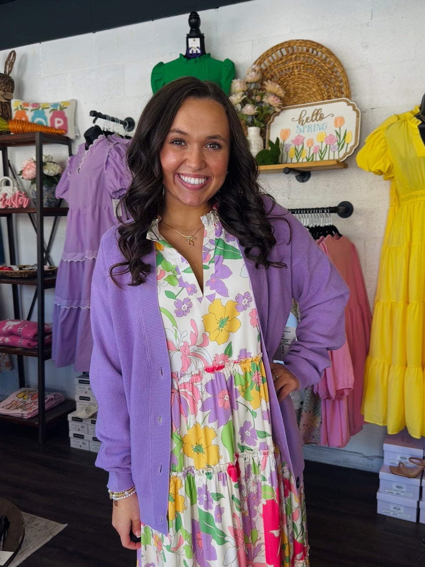 Let's Get Cozy Lavender Cardigan