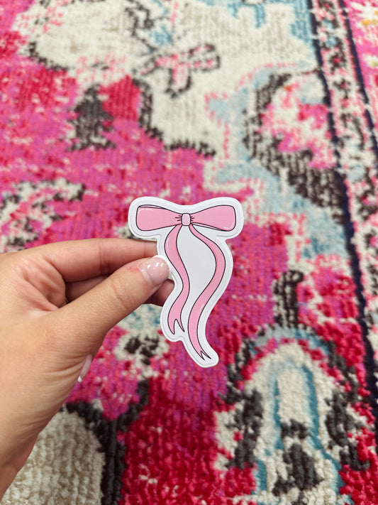 Pink Bow Sticker