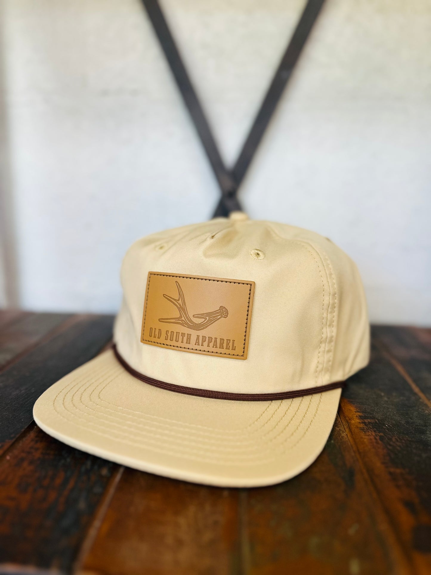 Single Antler Leather Patch Trucker Hat