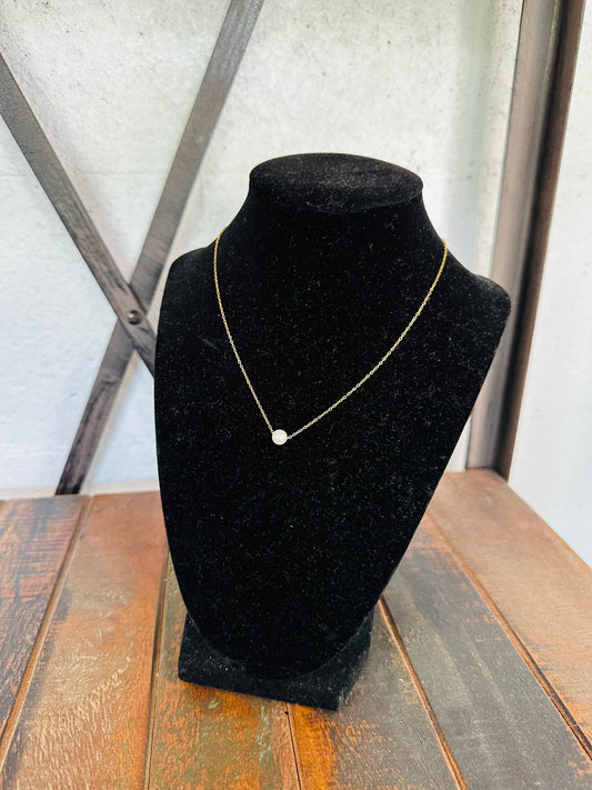 Dainty Single Pearl Necklace