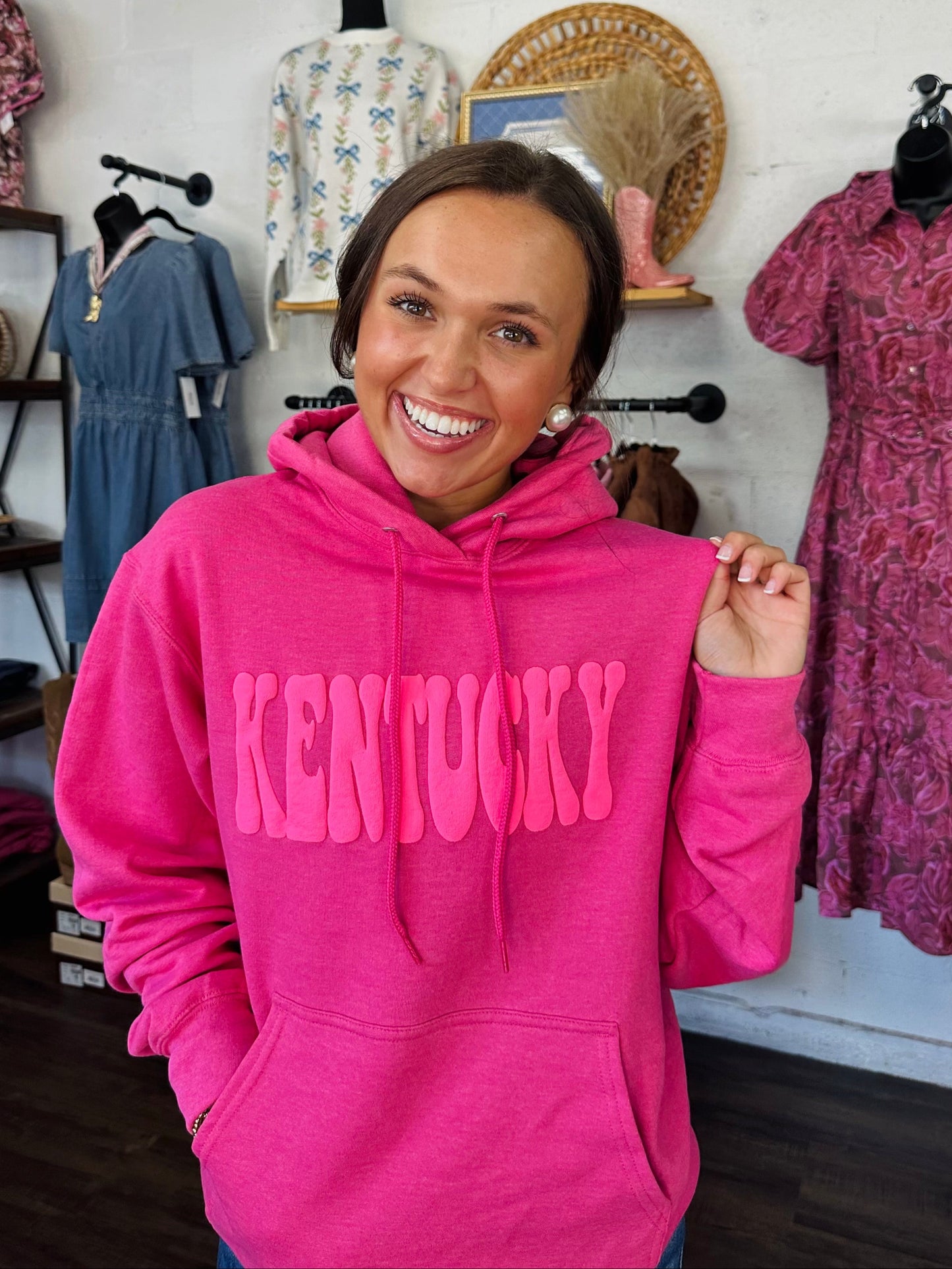 The Kentucky Puff Hot Pink Hoodie
