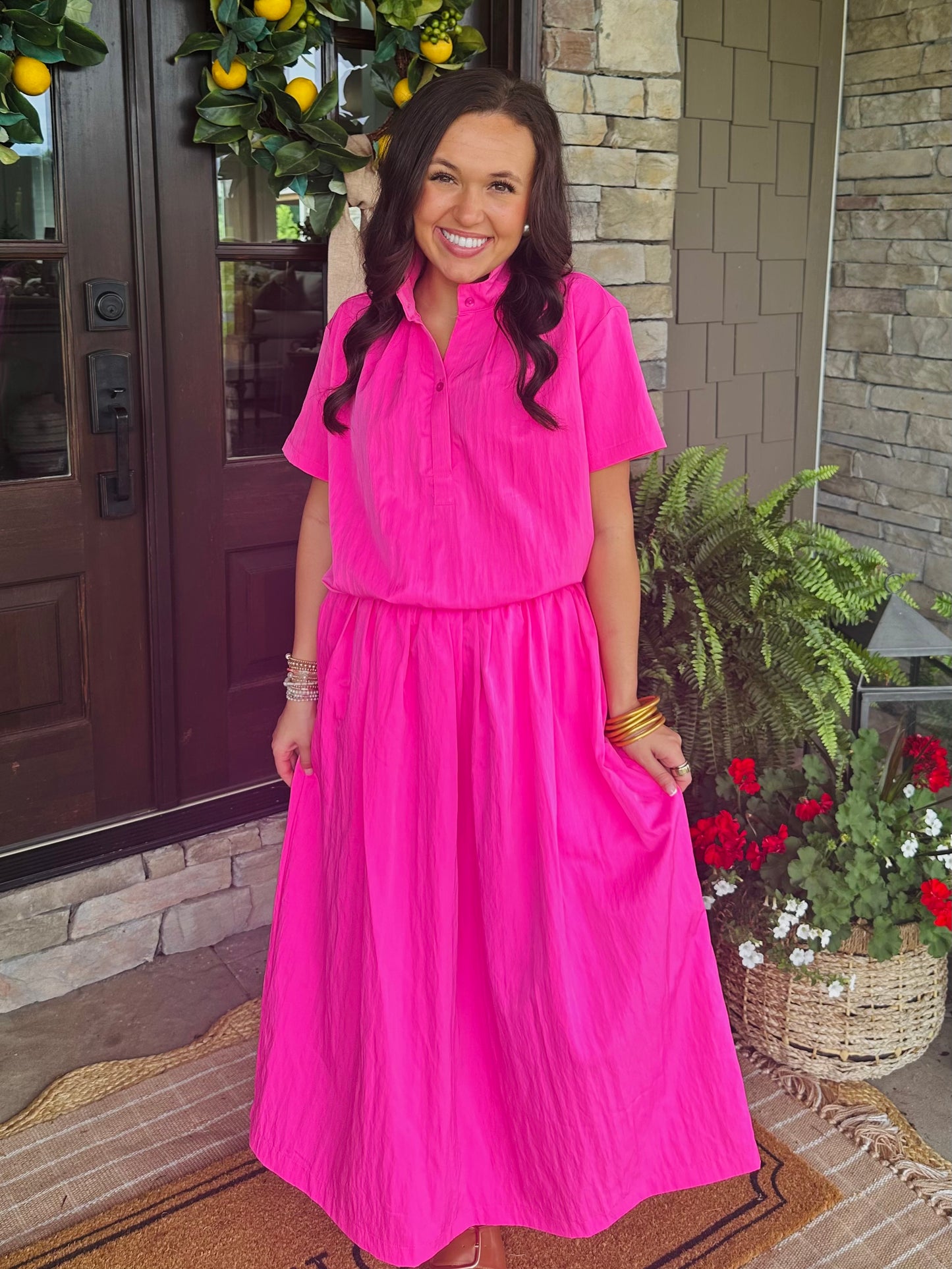 The Rosie Pink Top + Skirt Set
