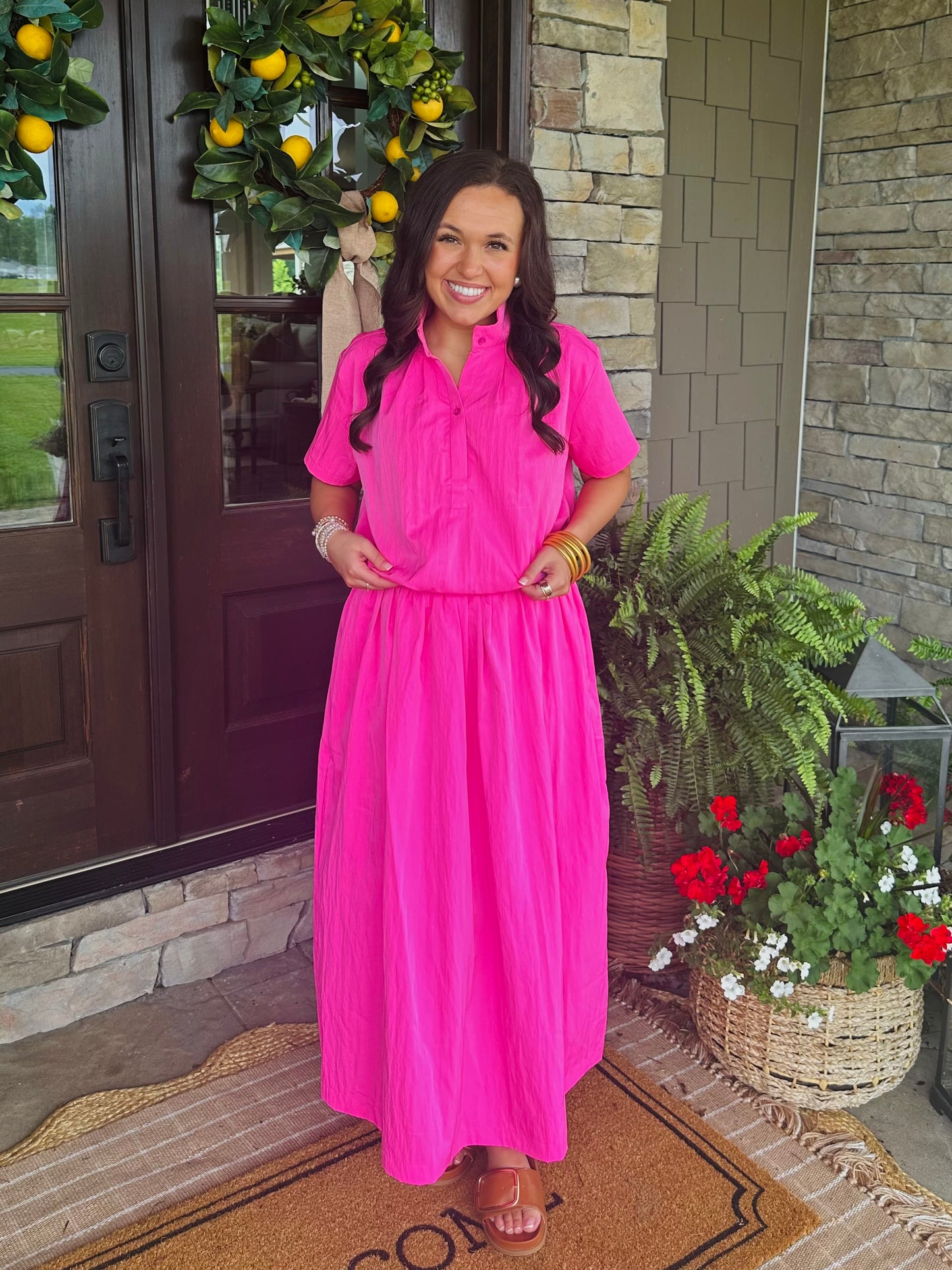 The Rosie Pink Top + Skirt Set