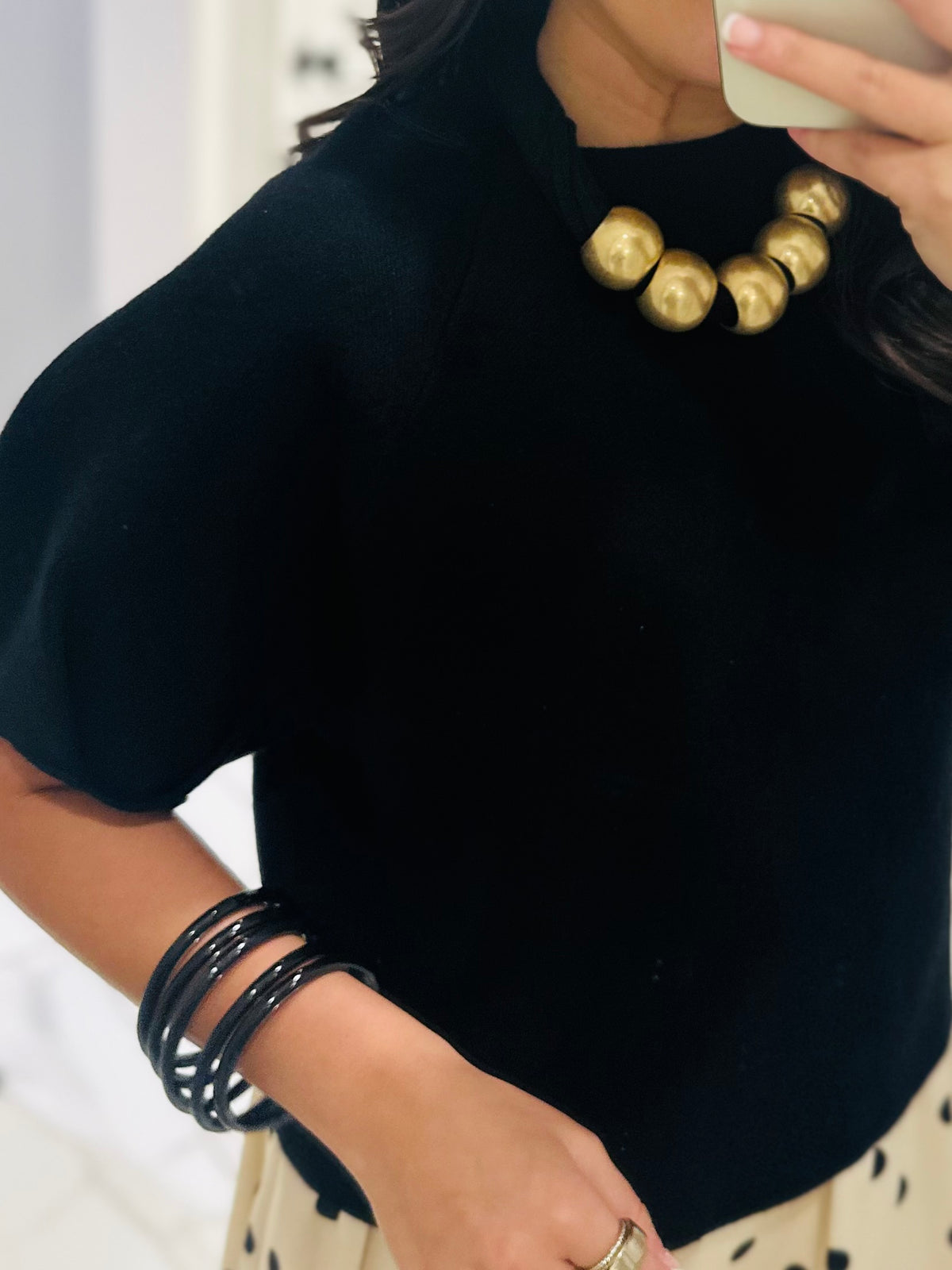 The Melanie Black Sweater Top