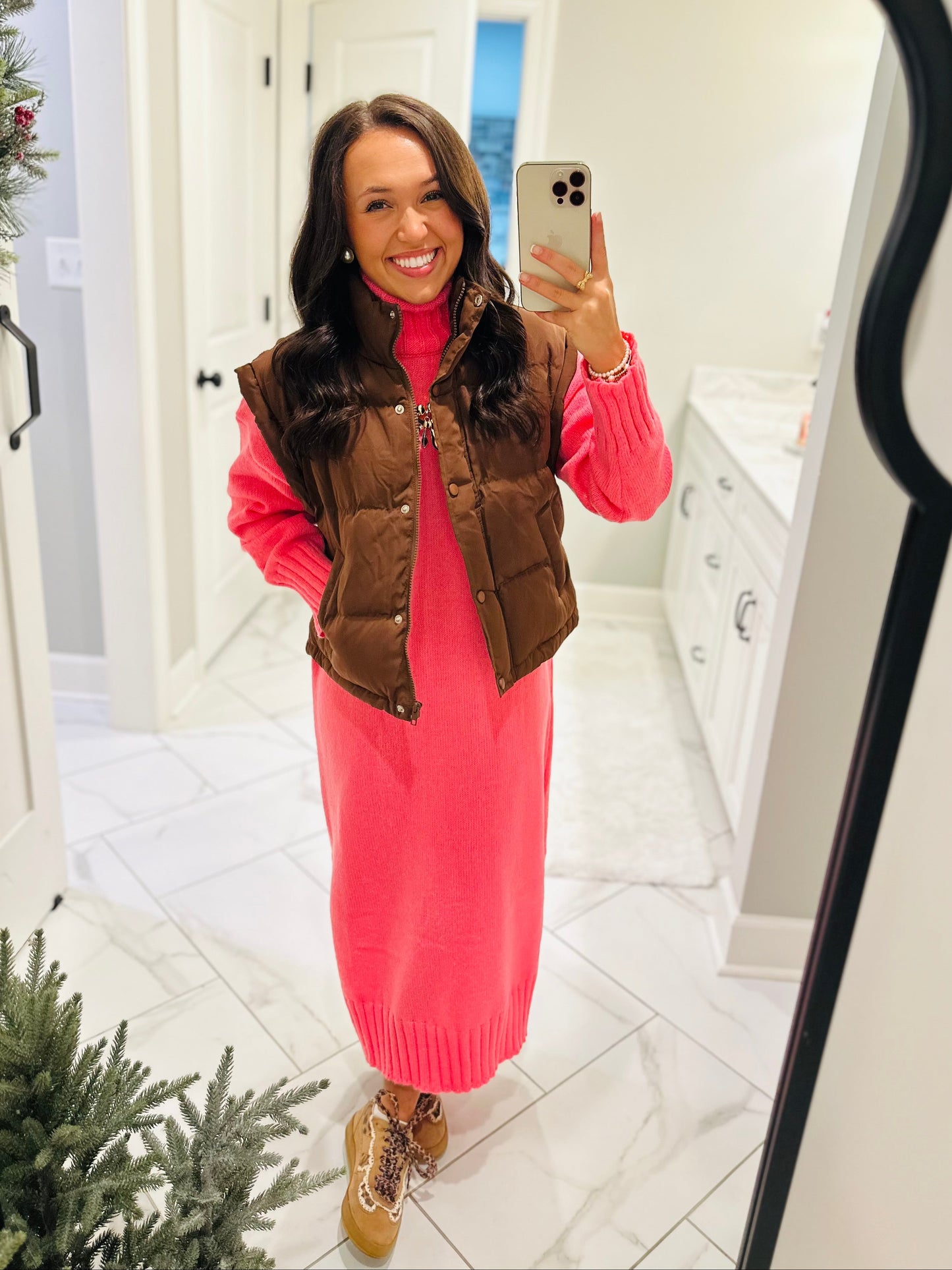 The Chocolate Brown Puffer Vest