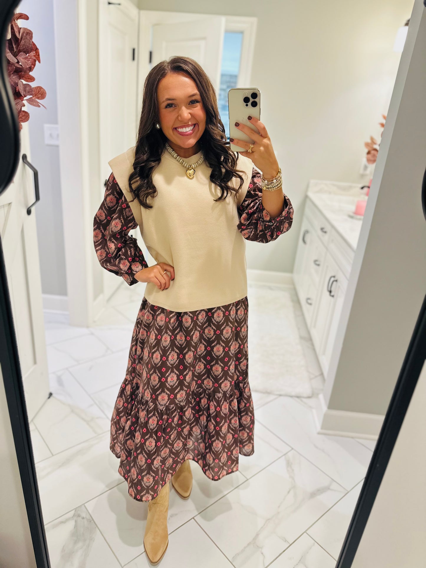 The Jane Beige Sweater Top