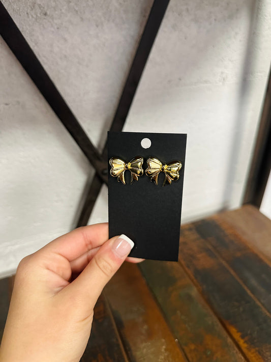 The Billie Bow Ribbon Stud Earring