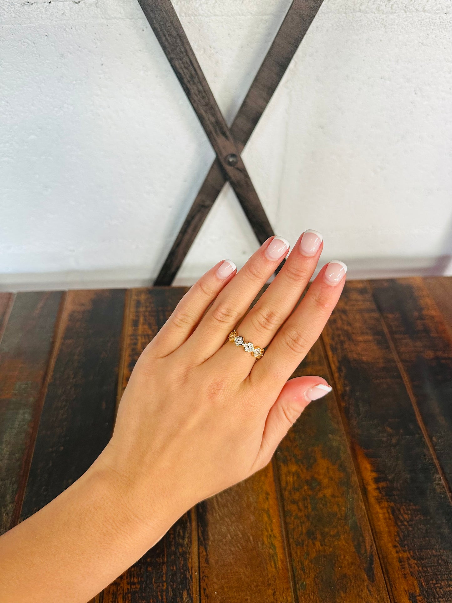 Gold Pave + Crystal Linked Ring