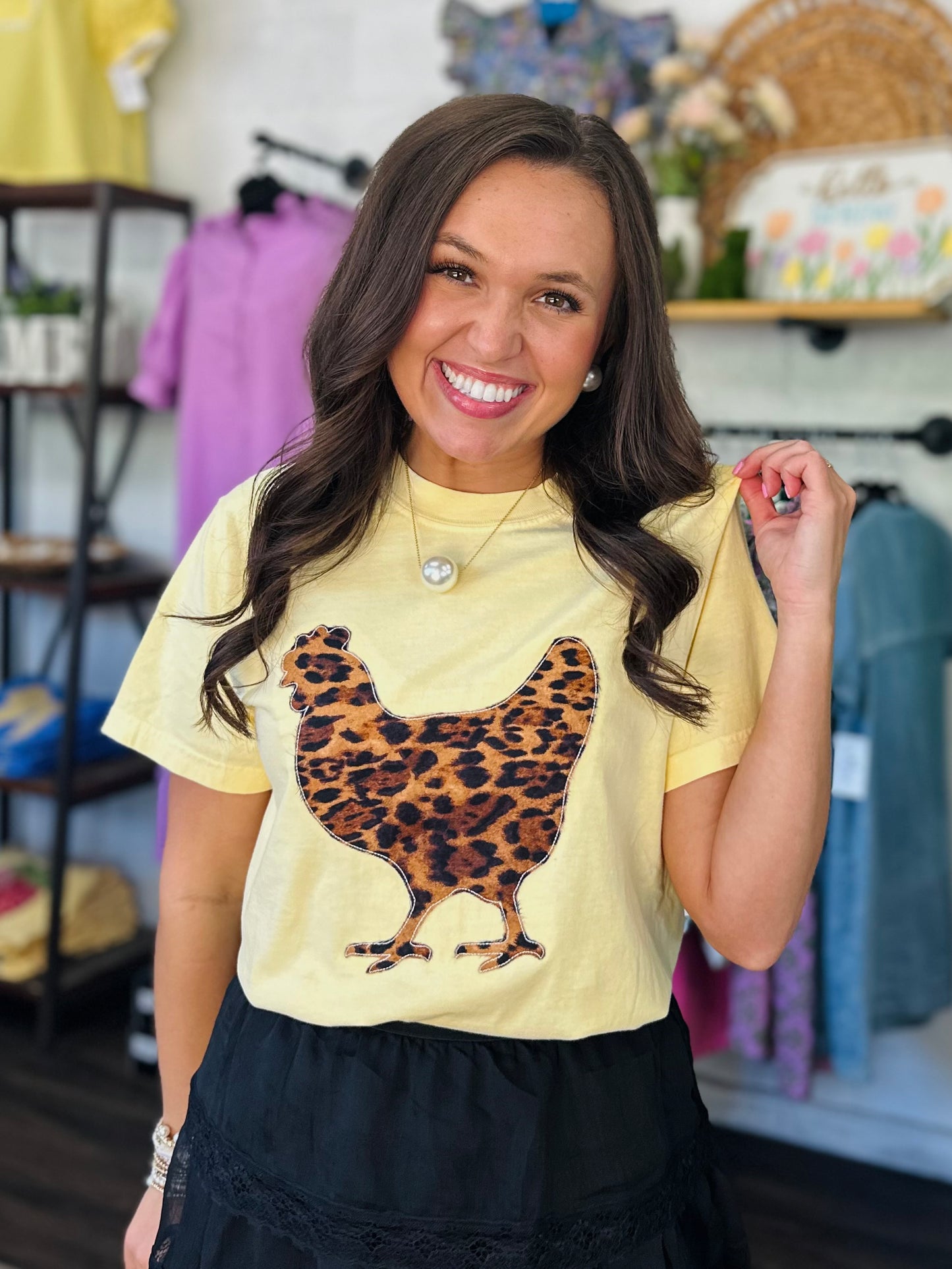 The Leopard Chicken Embroidered Tee
