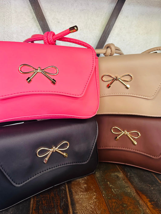 The Isabella Gold Bow Shoulder Bag