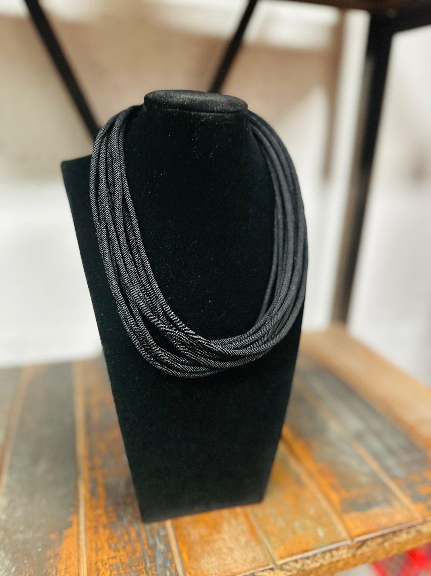 8 Strand Necklace - Black