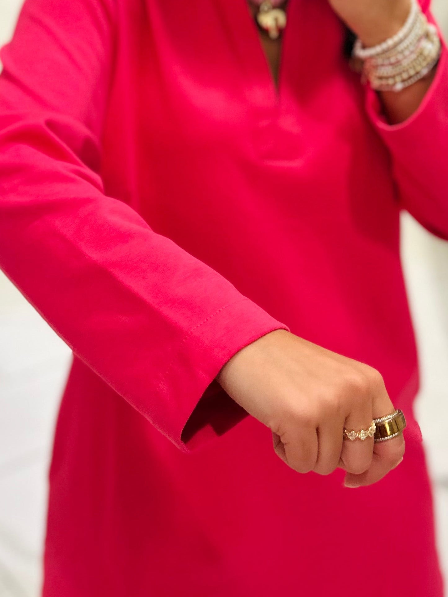 The Nicole Pink Long Sleeve Dress