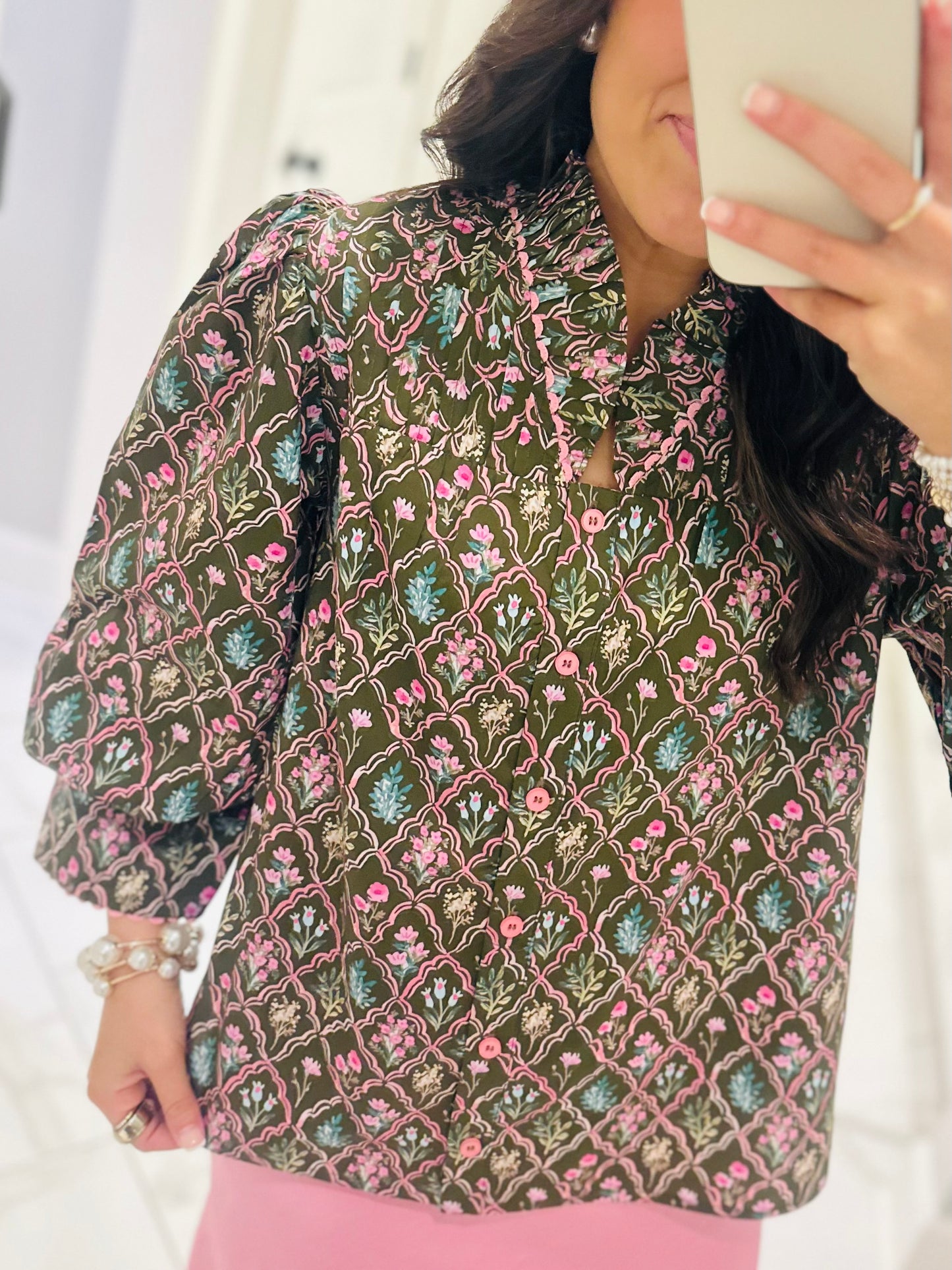 The Lilah Brown Floral Top