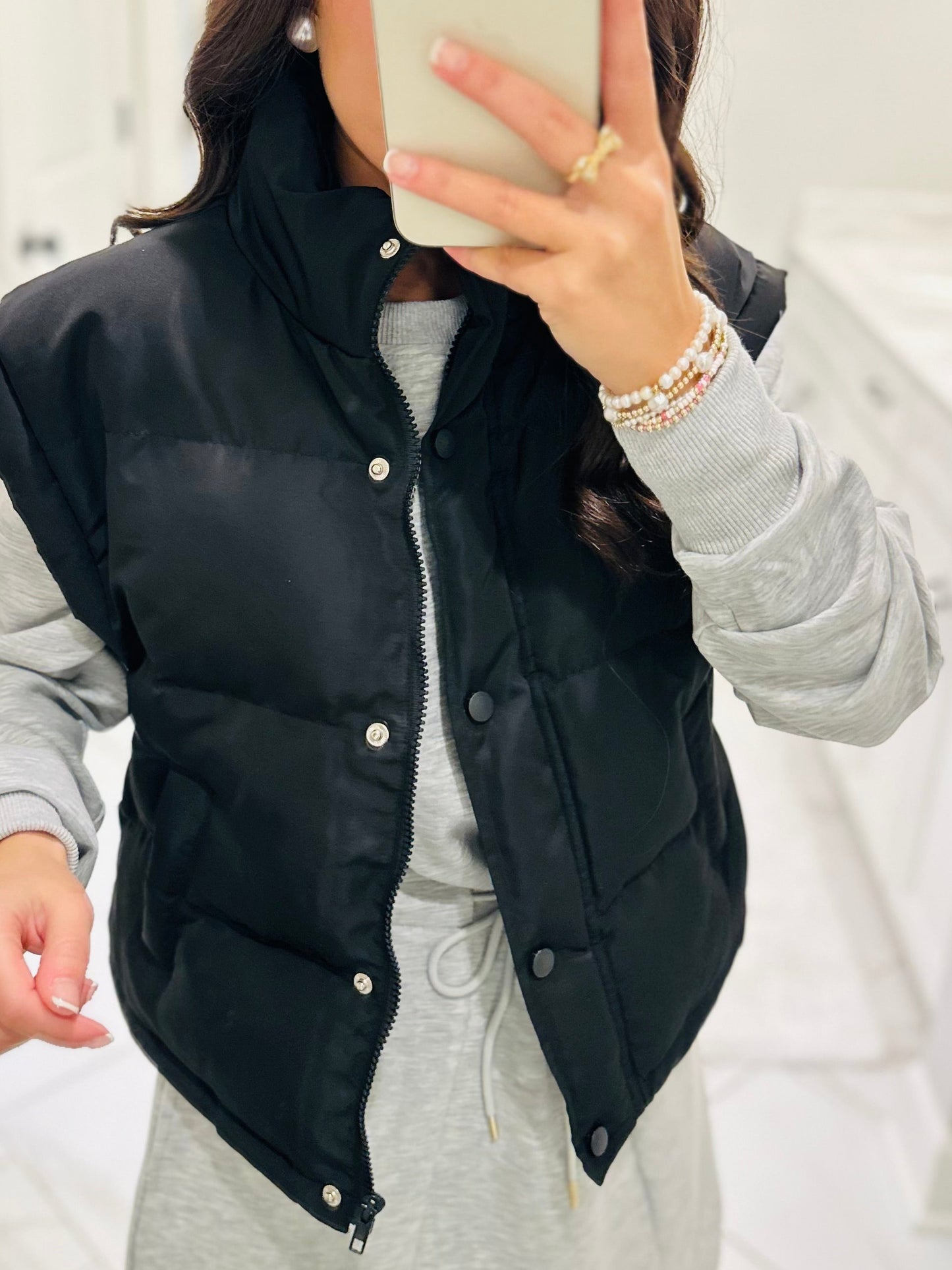 The Black Puffer Vest