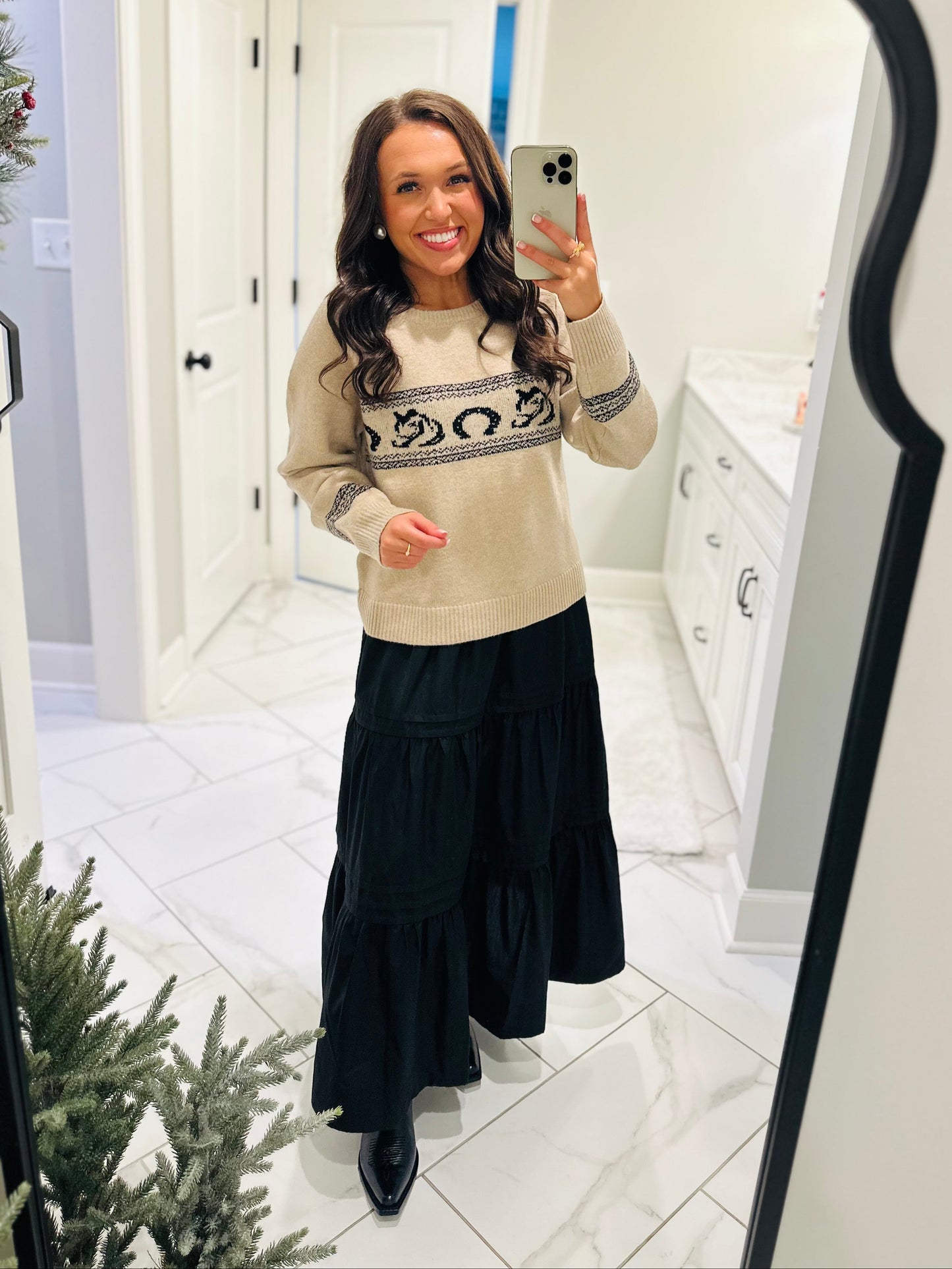 The Cream + Black Horse Sweater