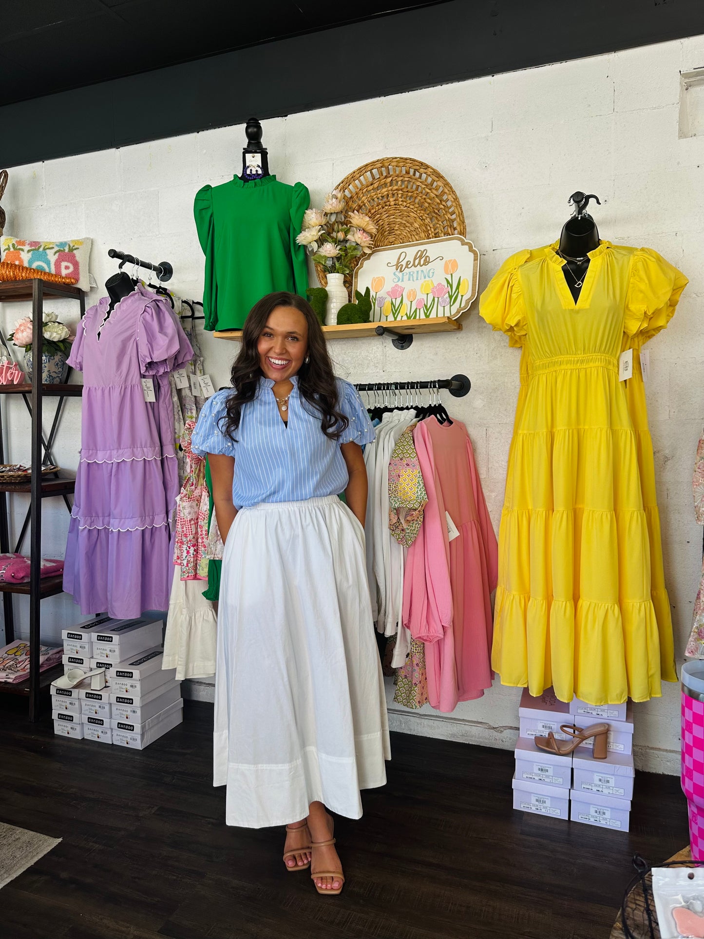 The White Poplin Maxi Skirt