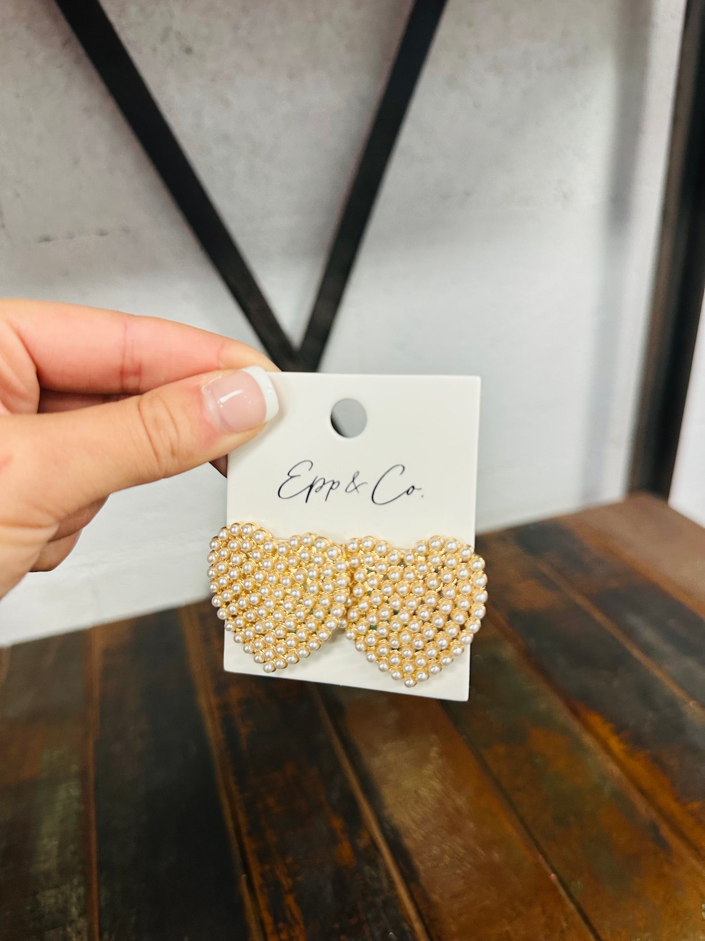 Pearl Heart Studs