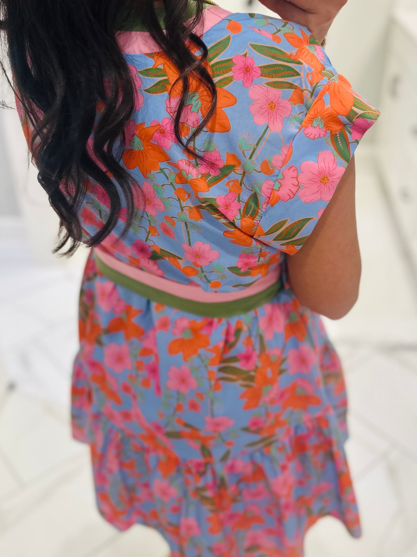 The Tori Blue Floral Dress