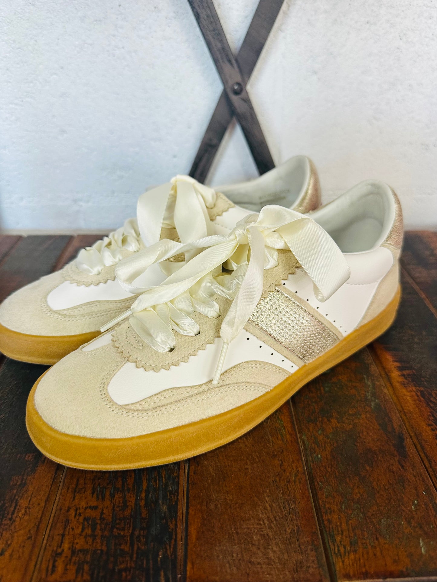 The Dixie Beige Gold Sneaker